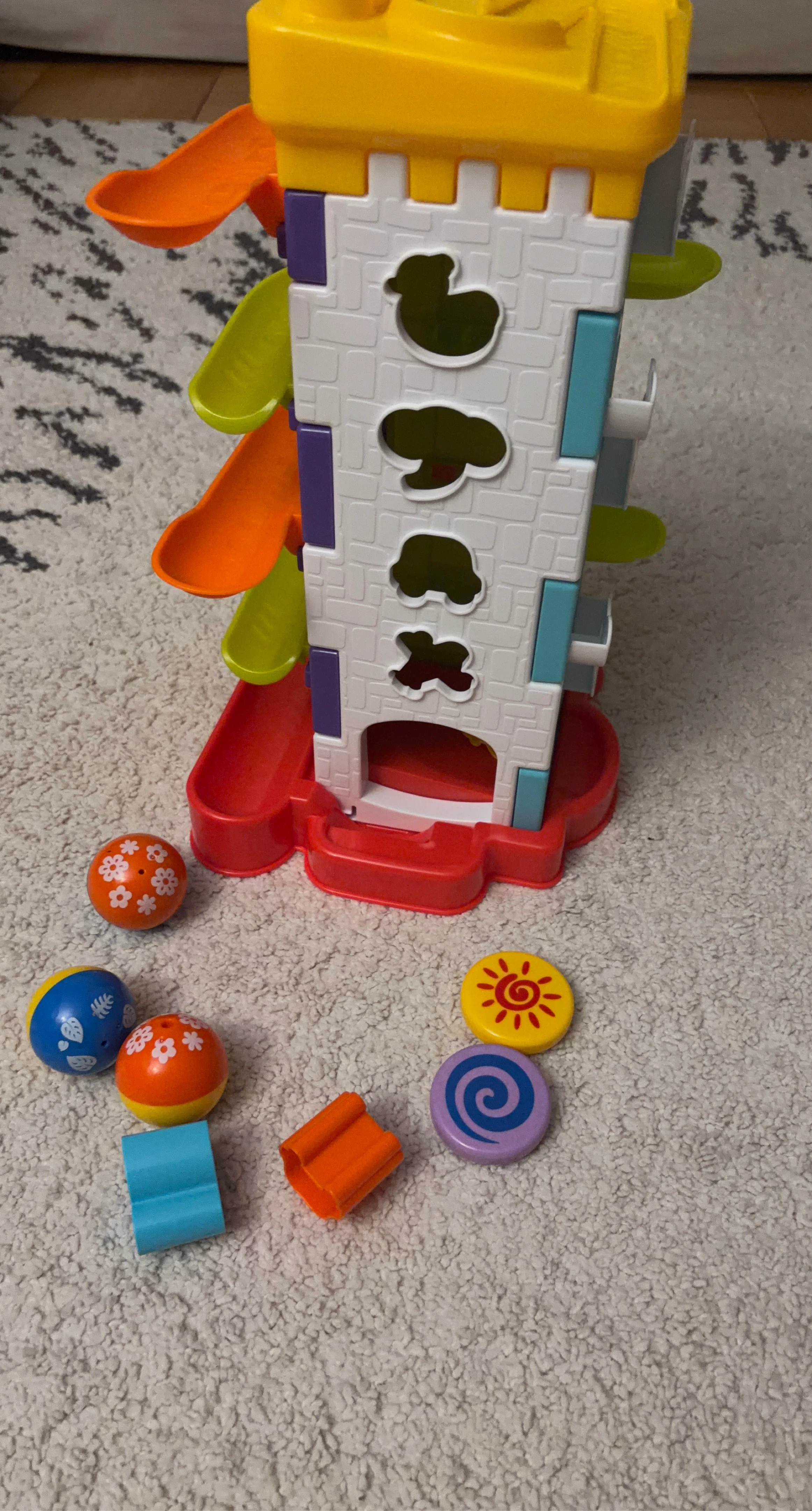 Baby Ball Drop and Shape Sorter Toy Tower