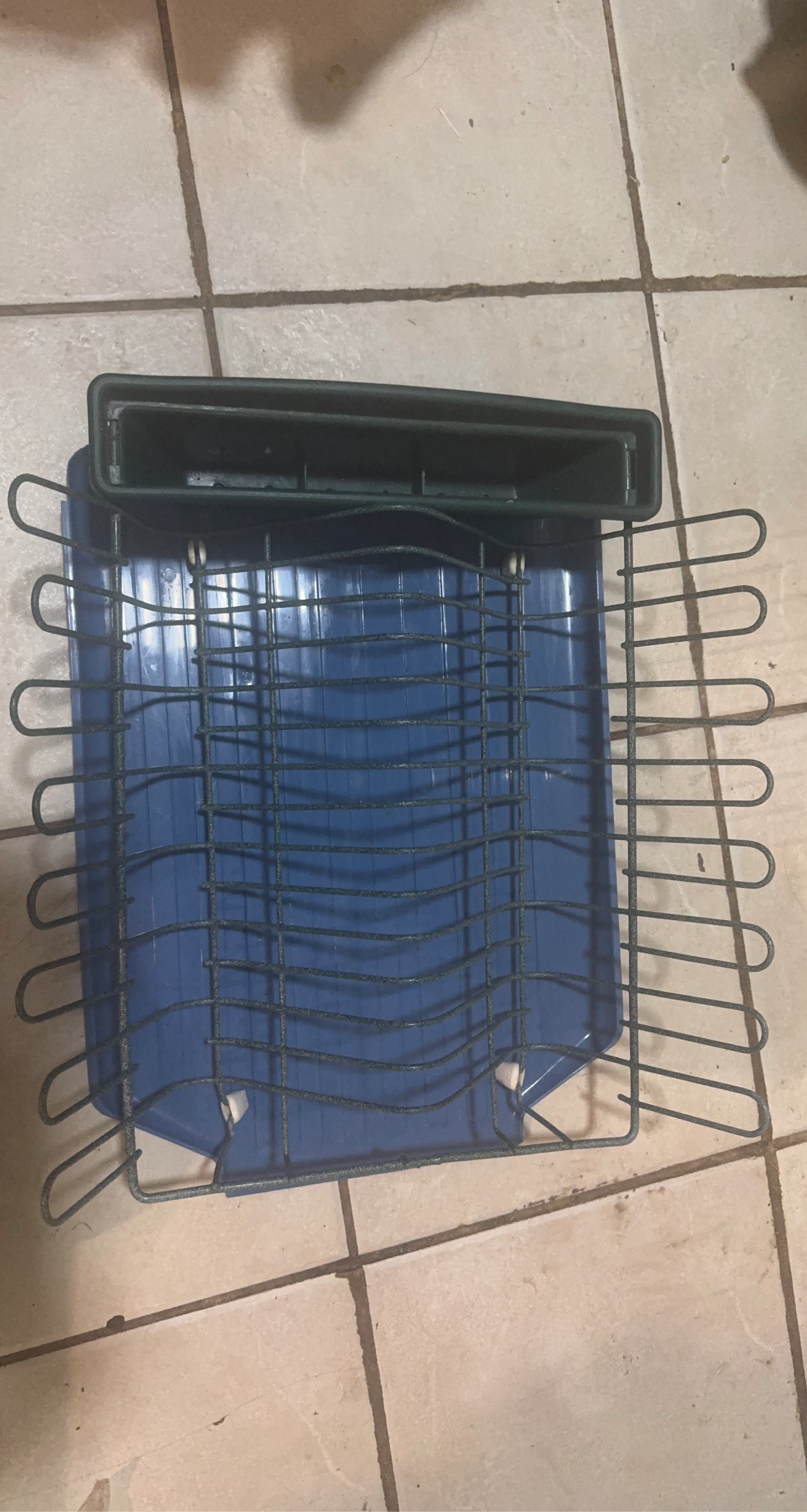 Blue Dish Rack with Utensil Holder