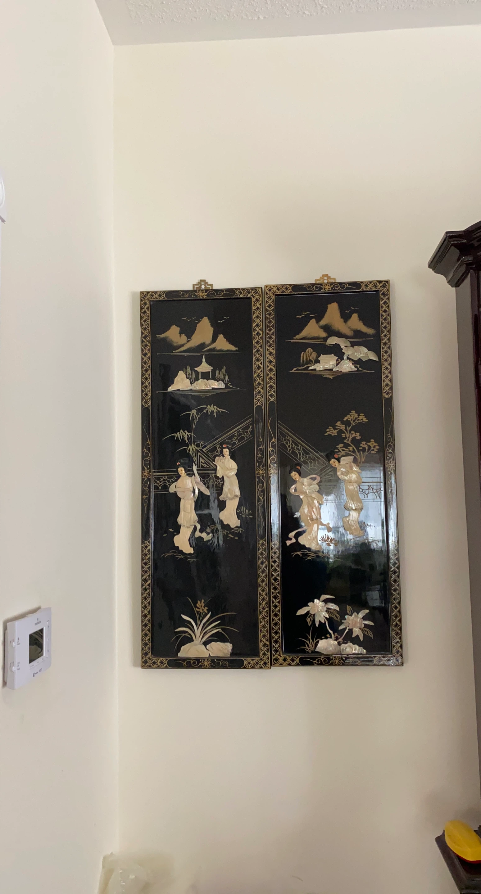 Vintage mother of pearl wall art