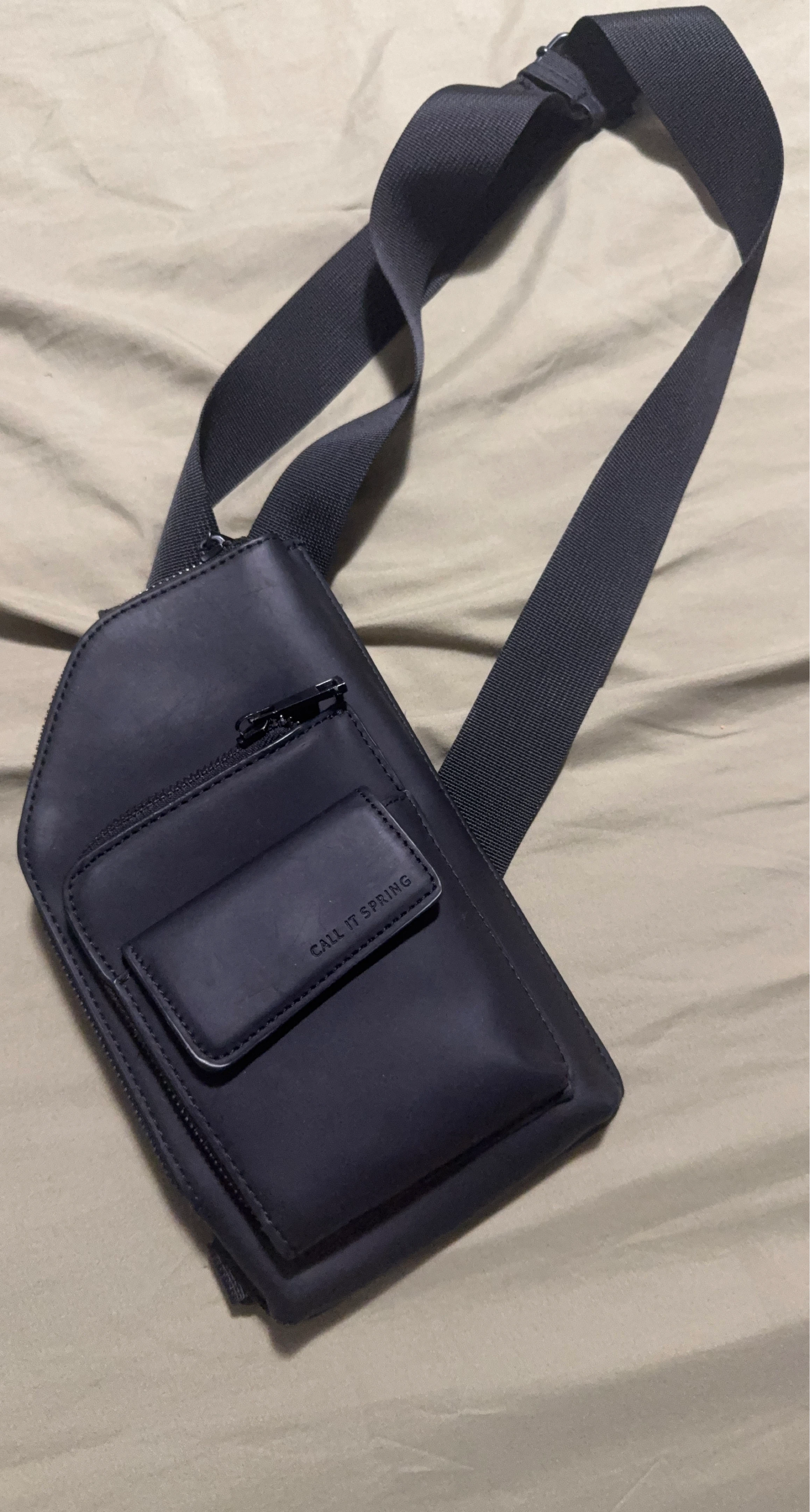 Call It Spring black crossbody sling bag