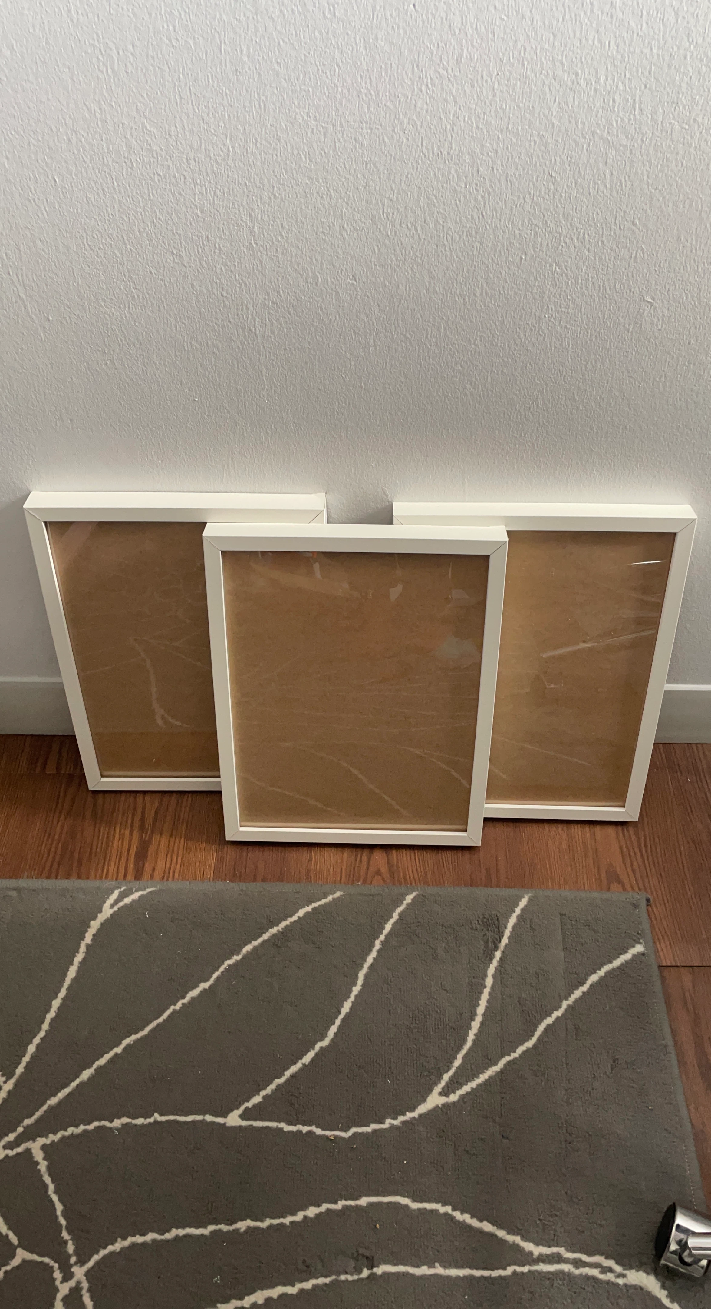 Set of 3 White Ikea Picture Frames