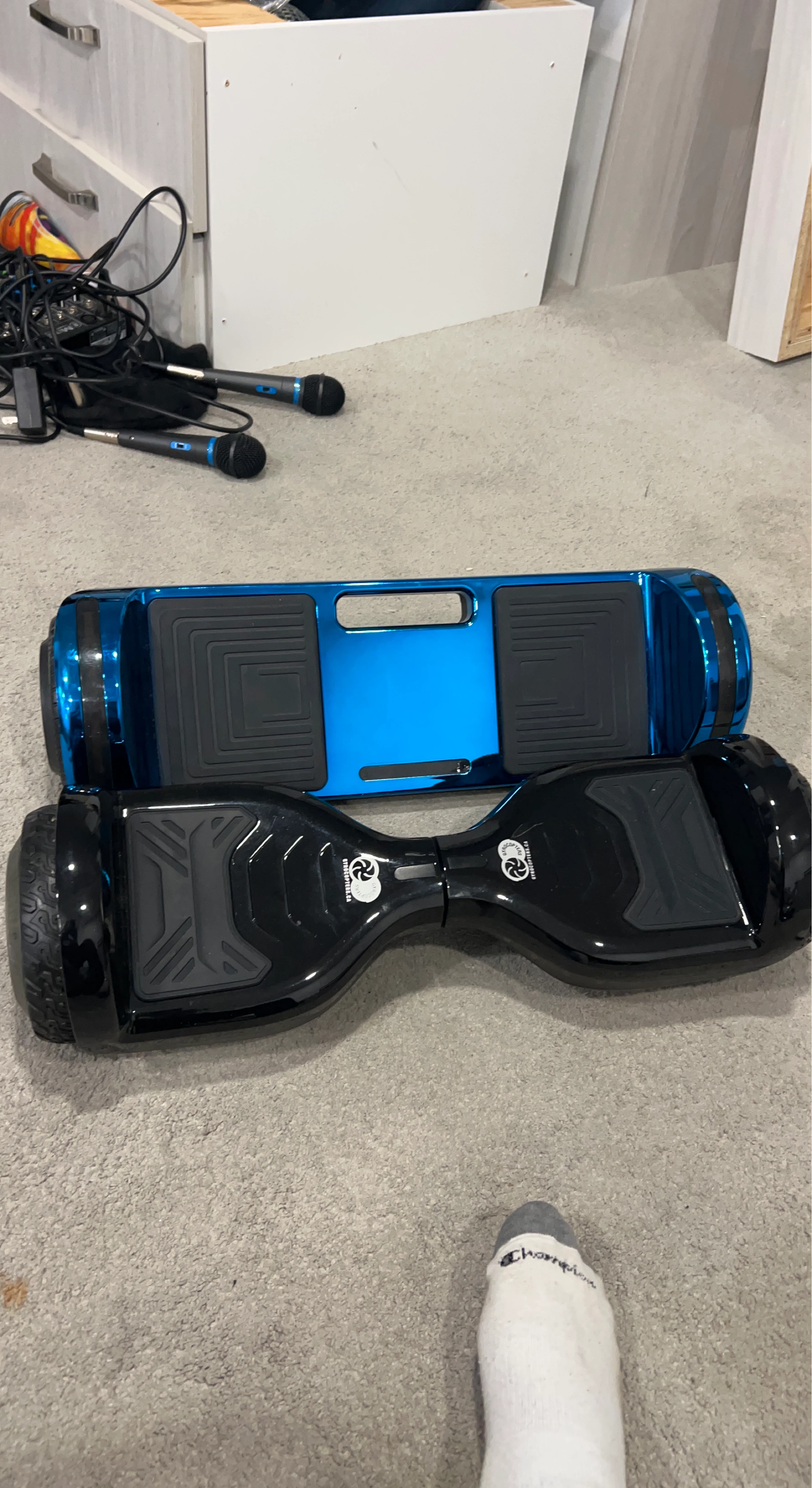 Blue and Black Hoverboards