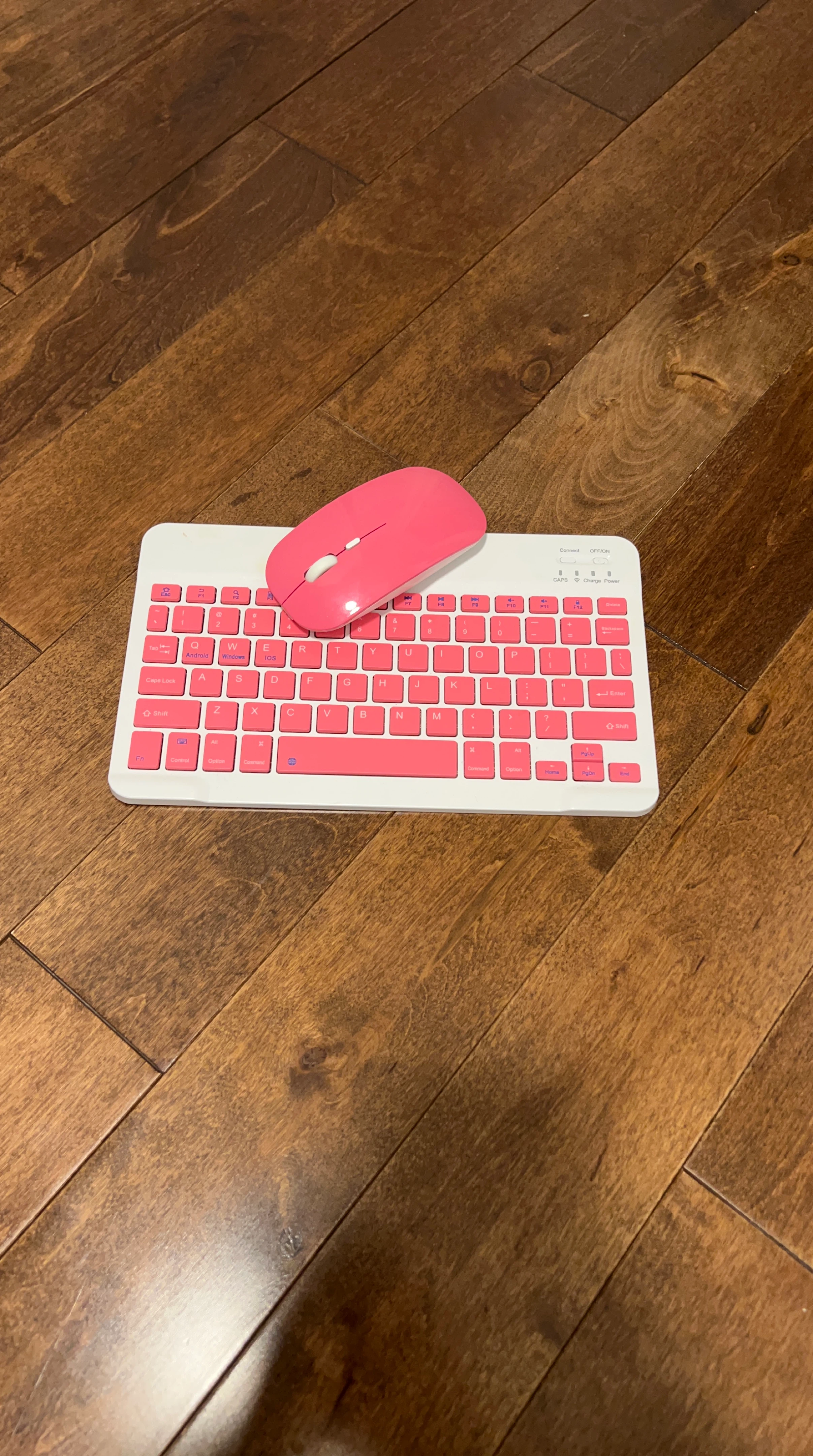Pink Wireless Keyboard and Mouse Combo Bluetooth