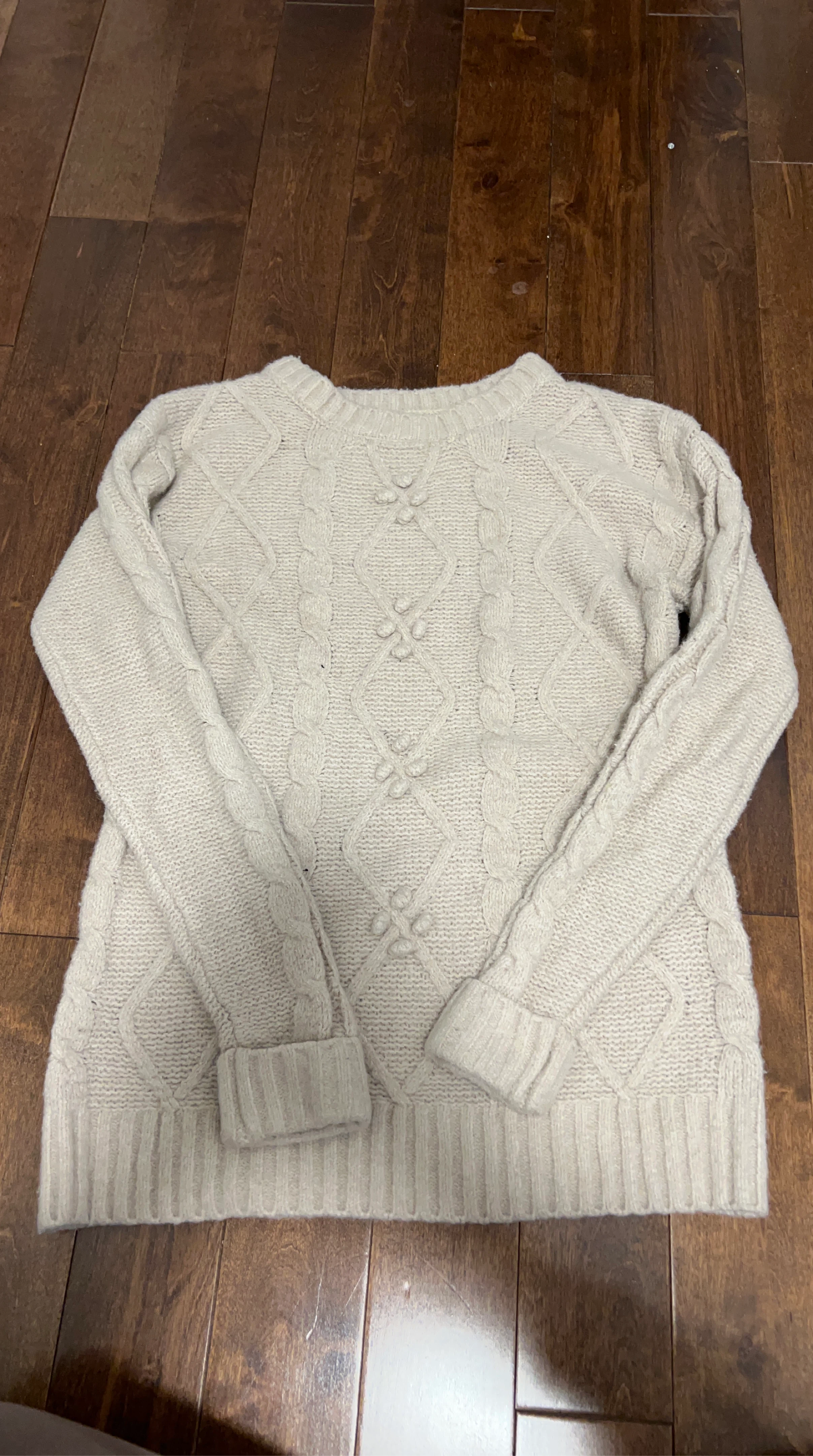 Cream Cable Knit Sweater
