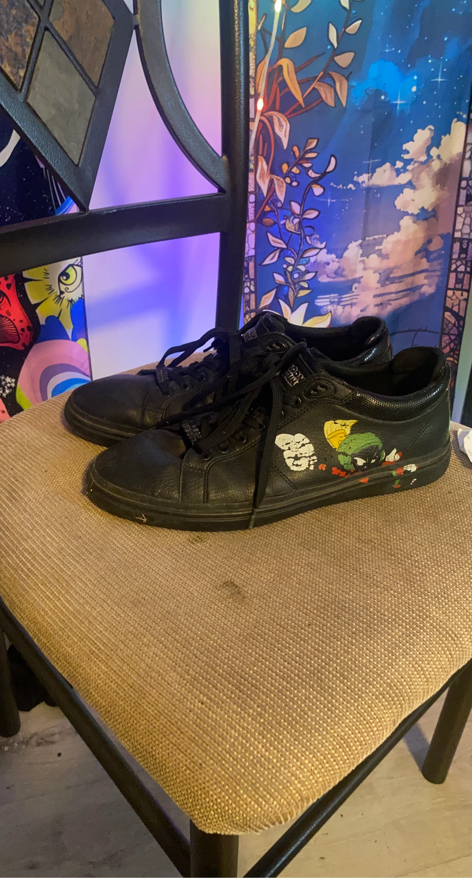 Black Marvin the Martian Sneakers