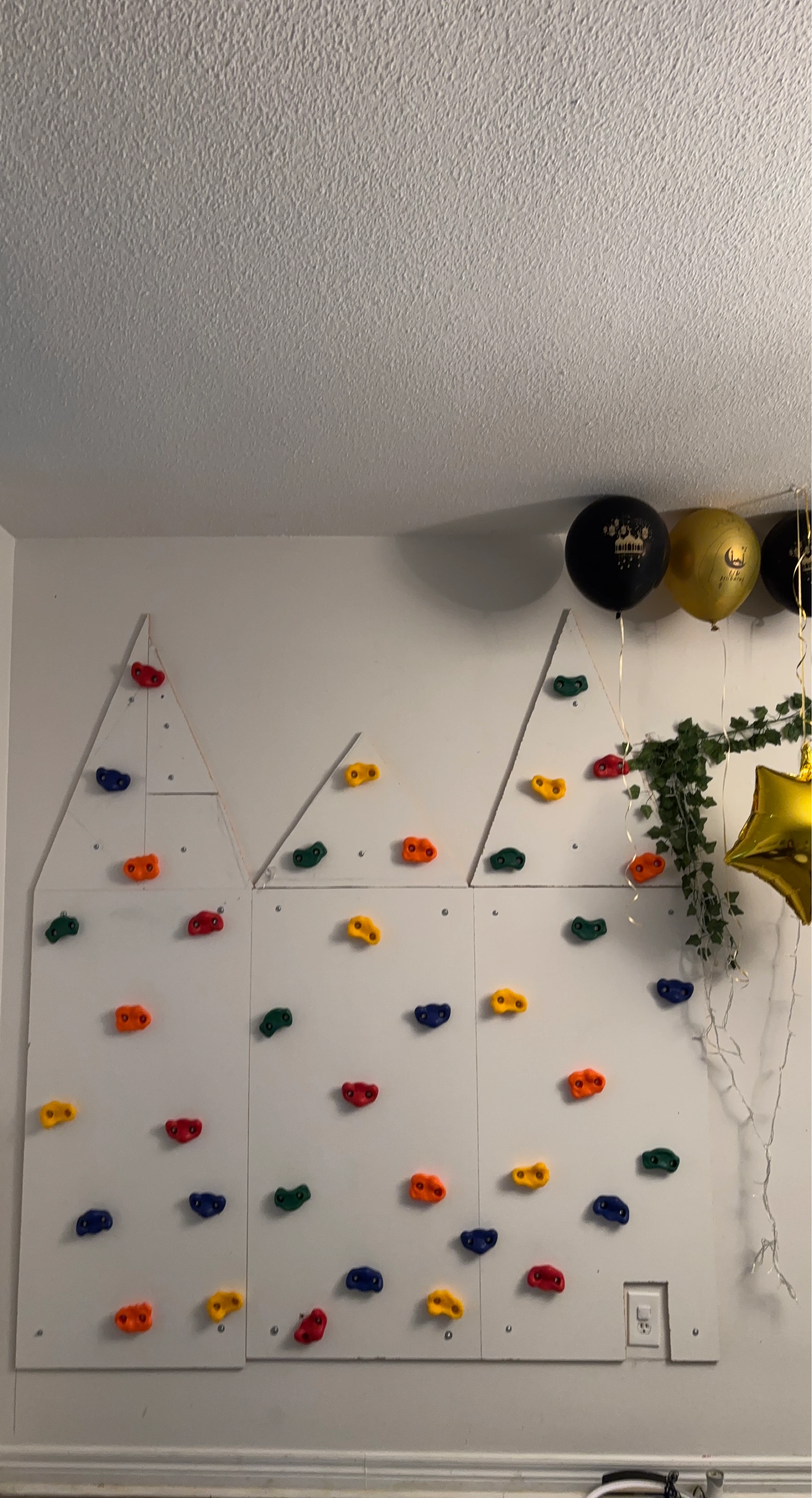 Kids Climbing Wall with Colorful Holds
