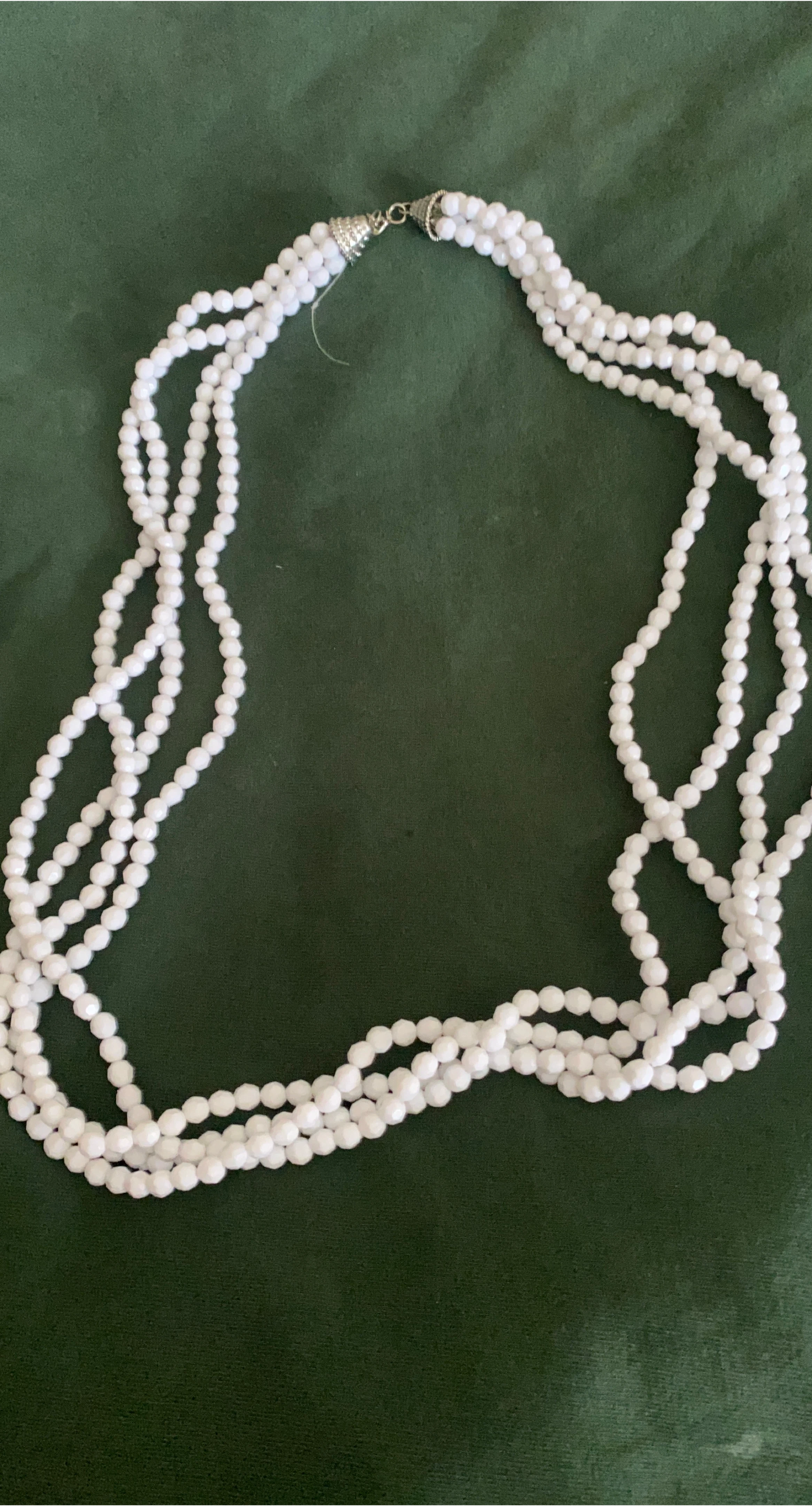 White Beaded Necklace