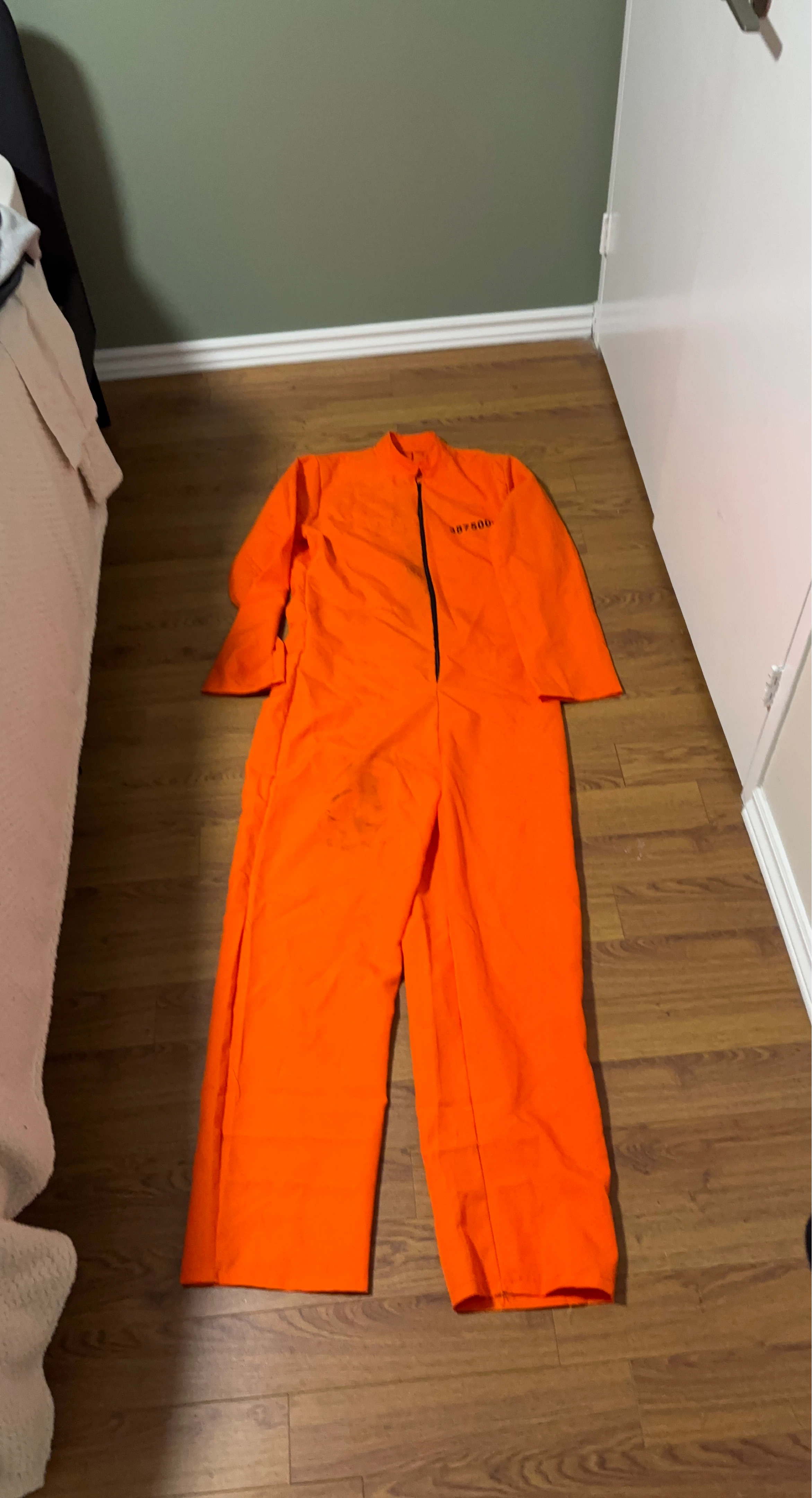 Orange Prisoner Costume Jumpsuit