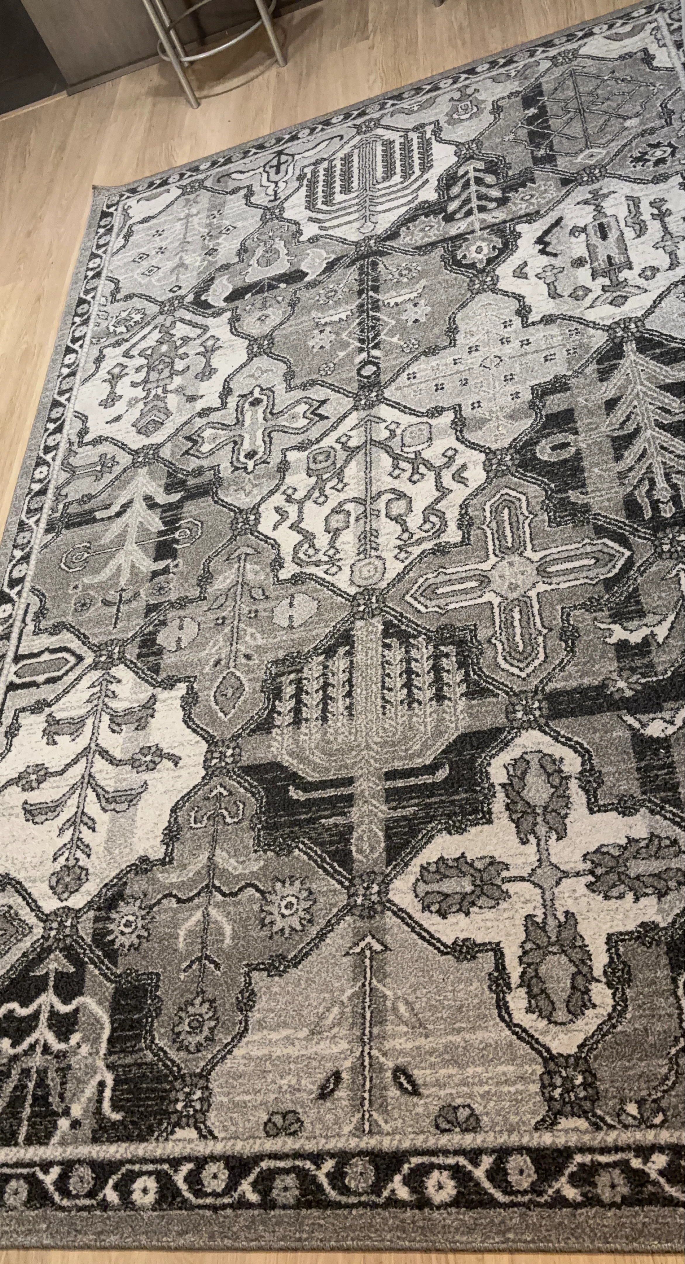 Grey Traditional Area Rug