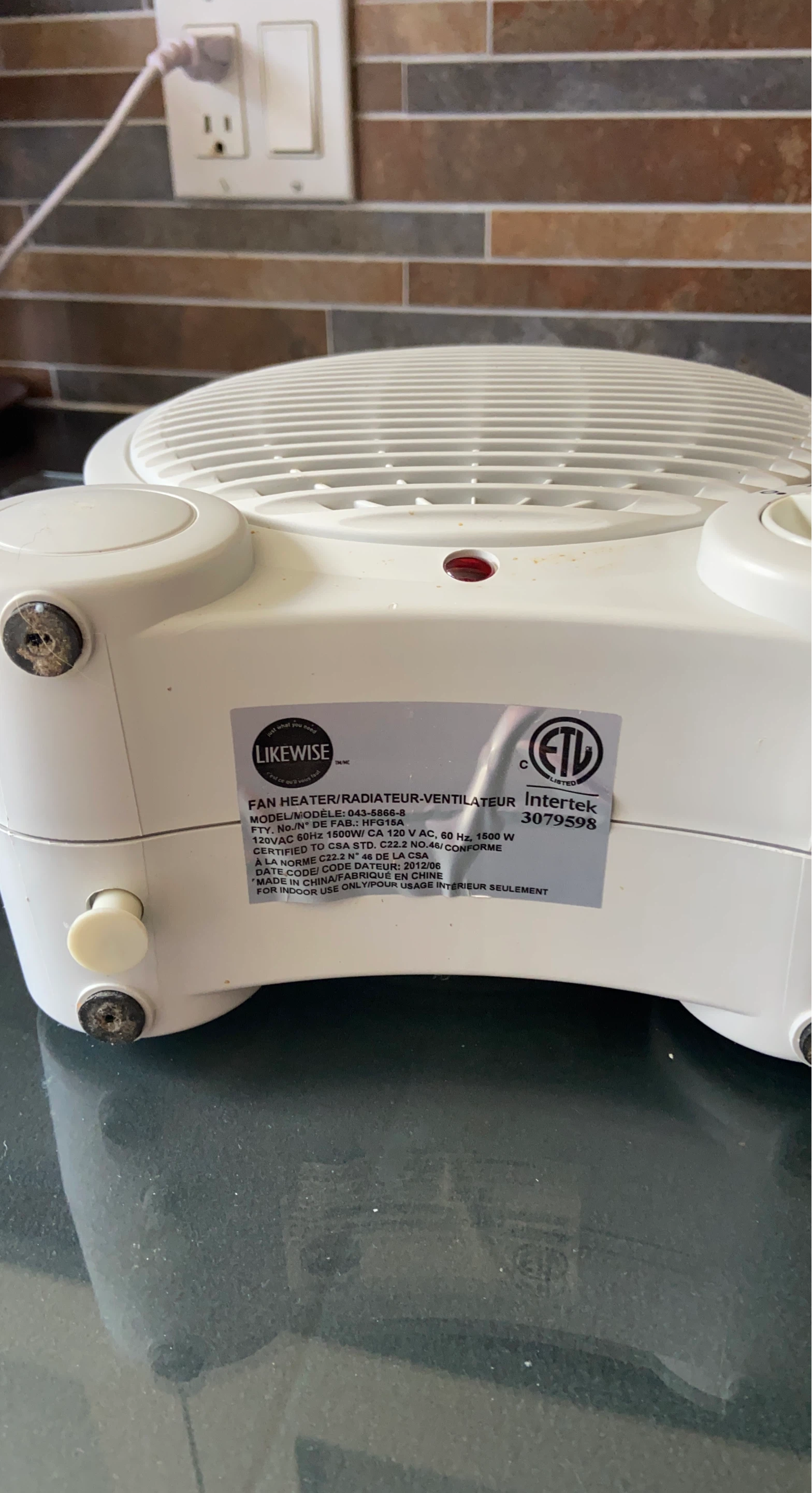 Likewise Fan Heater/Radiateur-Ventilateur HFG15A