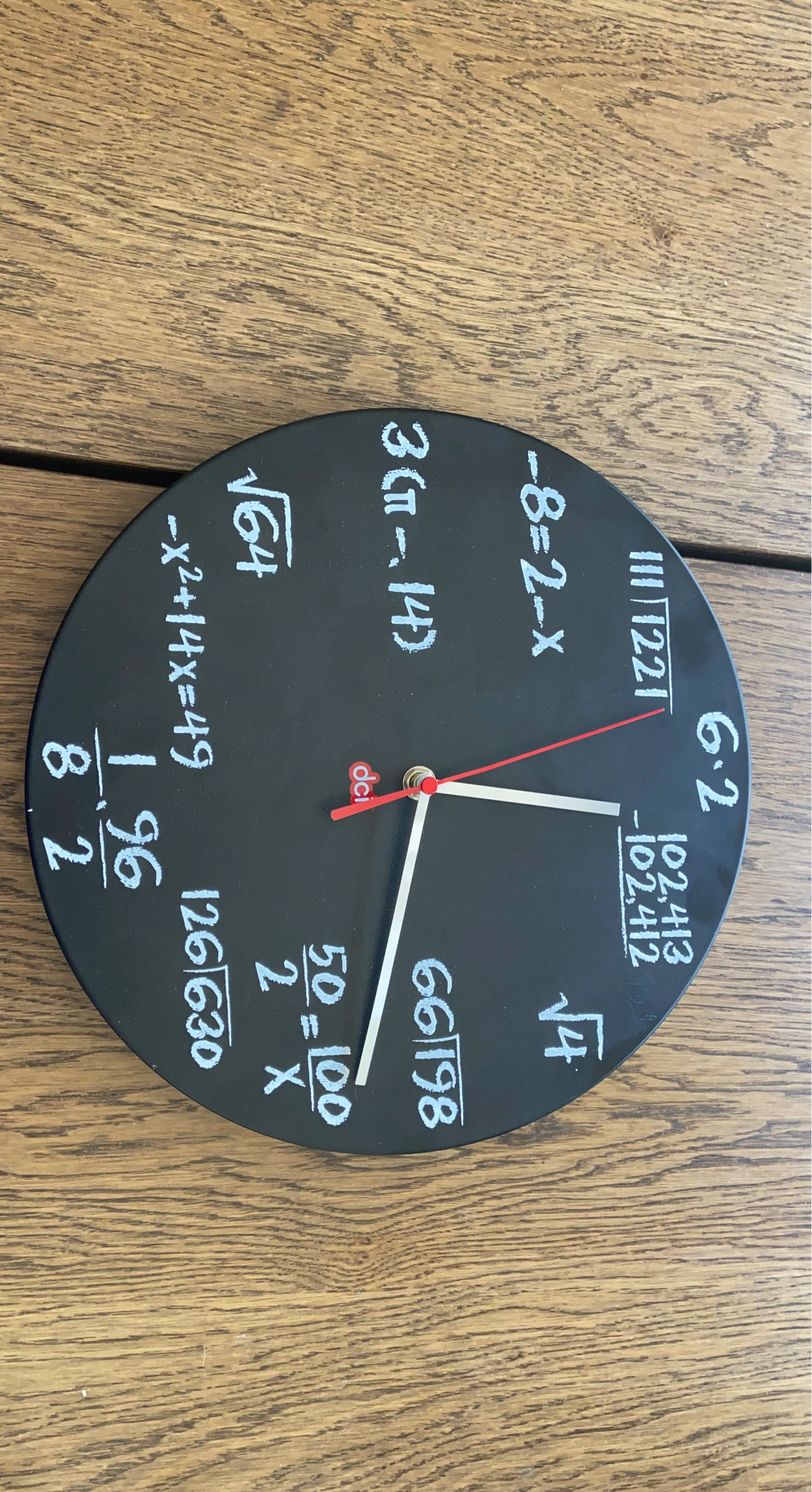 Math Equation Wall Clock