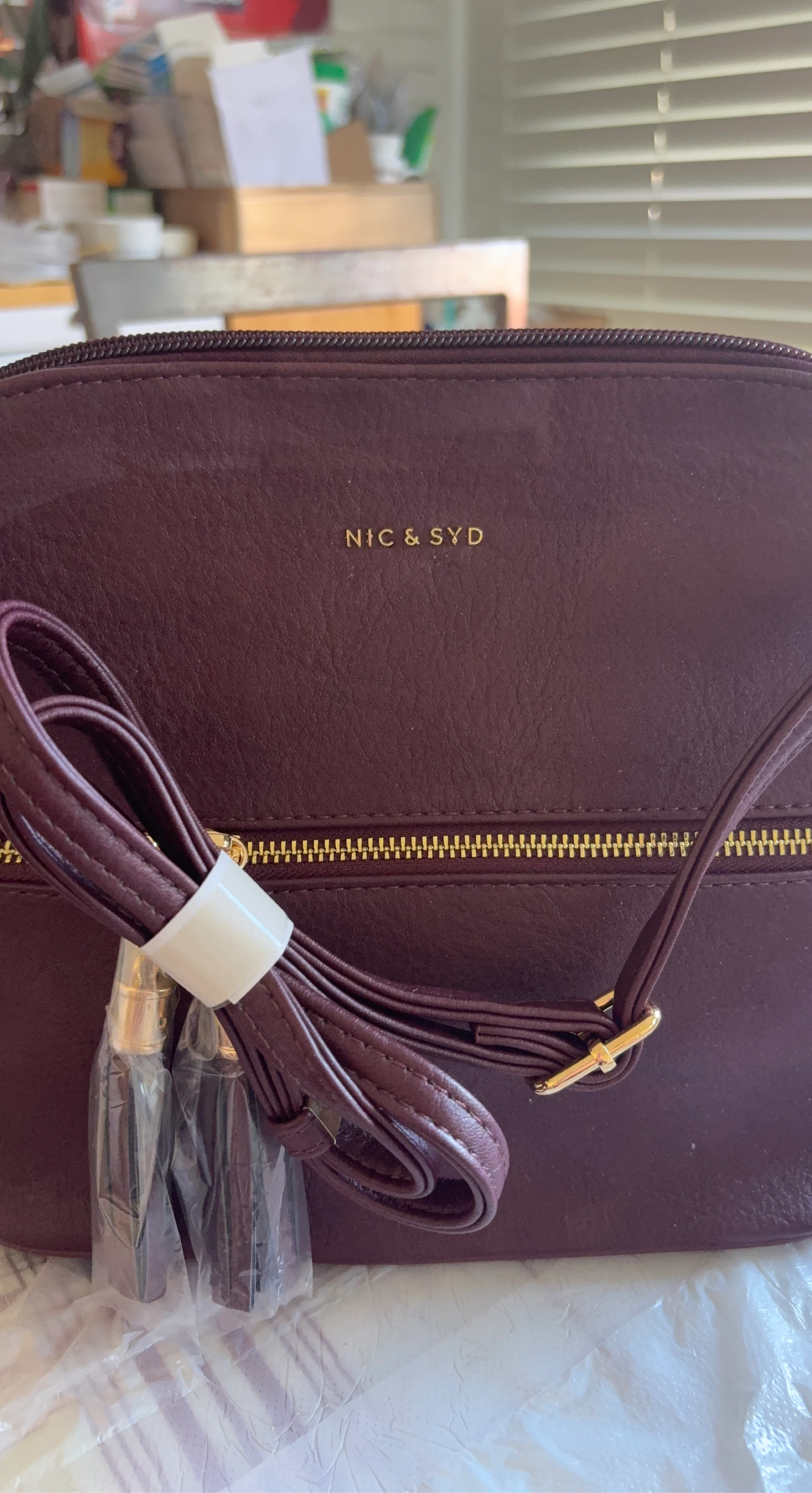 Brand new NIC & SYD Crossbody Bag - Plum Colour