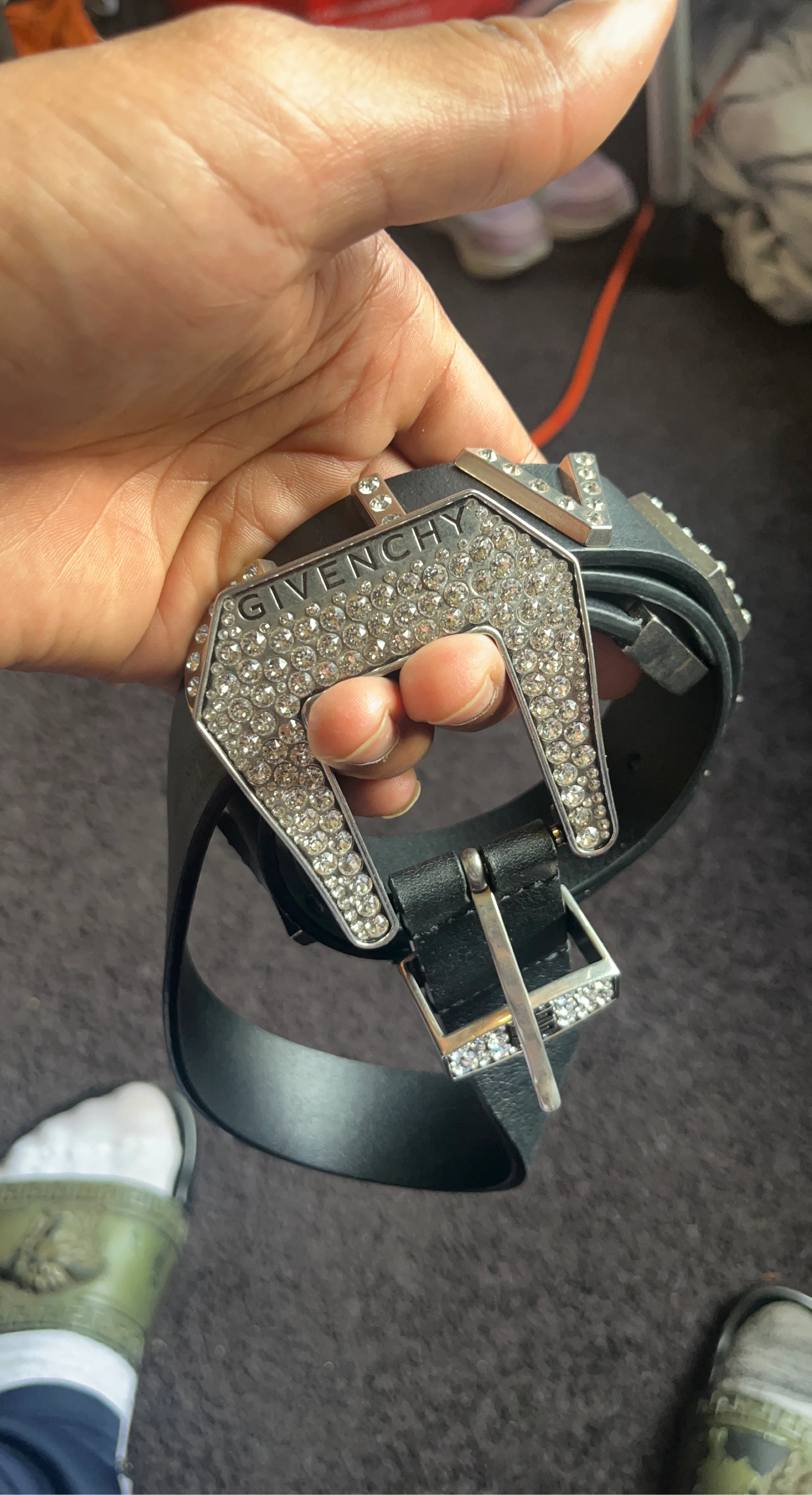 Givenchy Rhinestone Buckle Belt