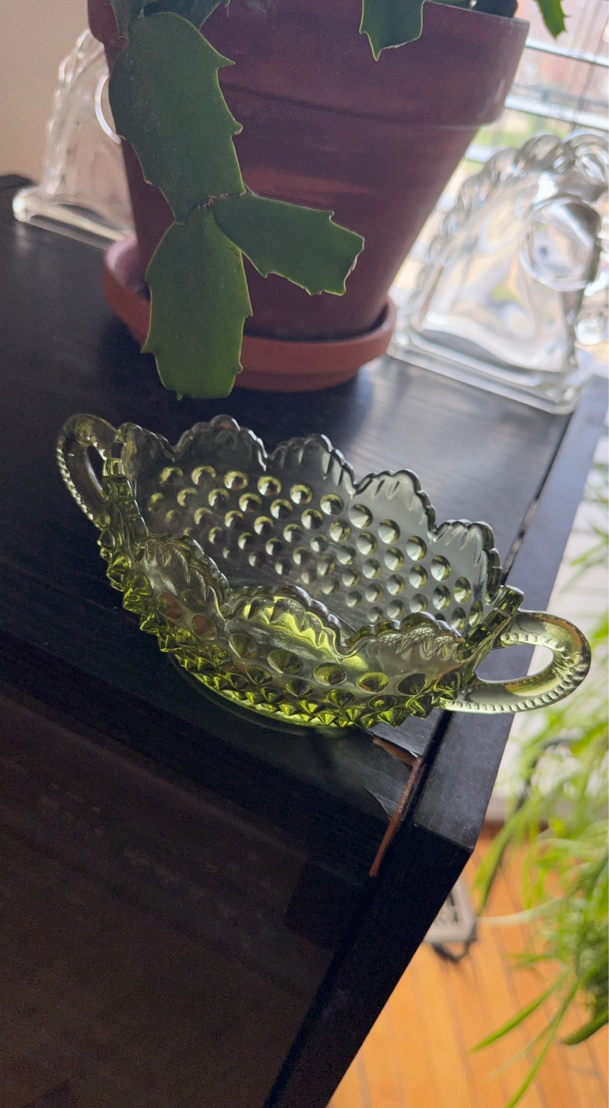 Hobnail Glass Dish