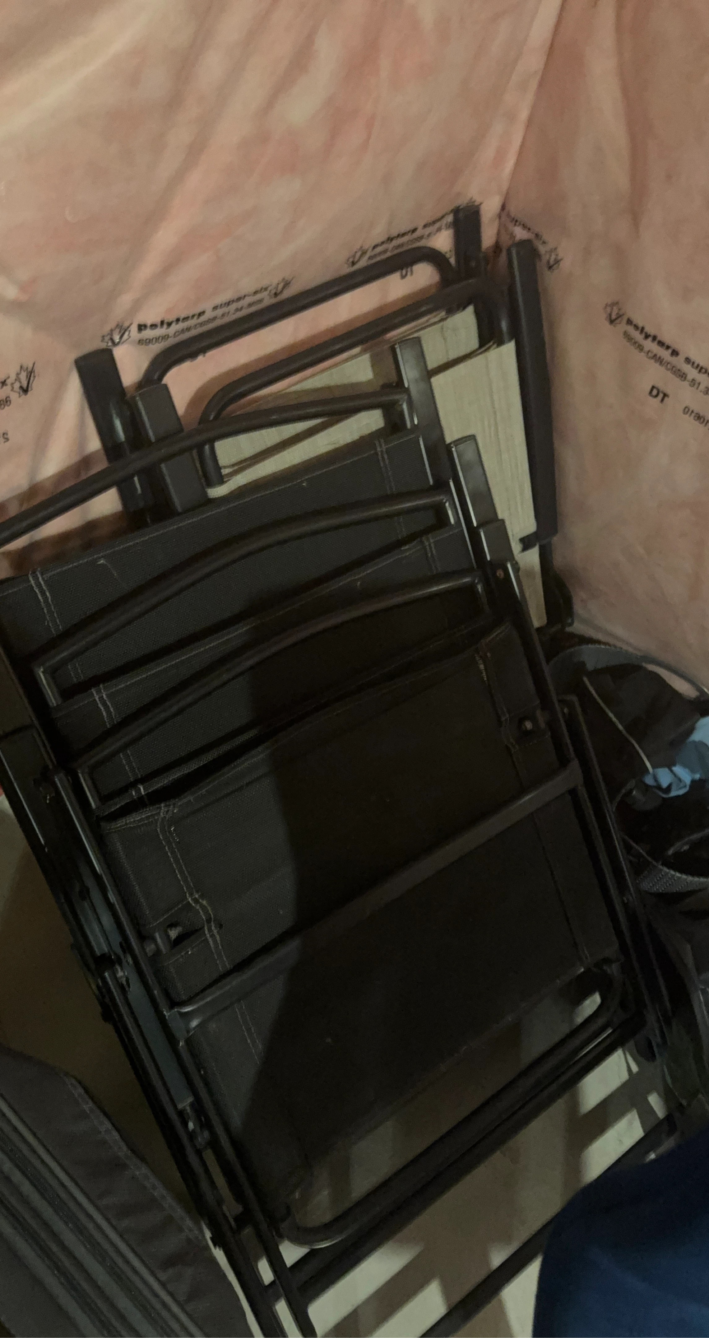 Stackable Black Folding Chairs each