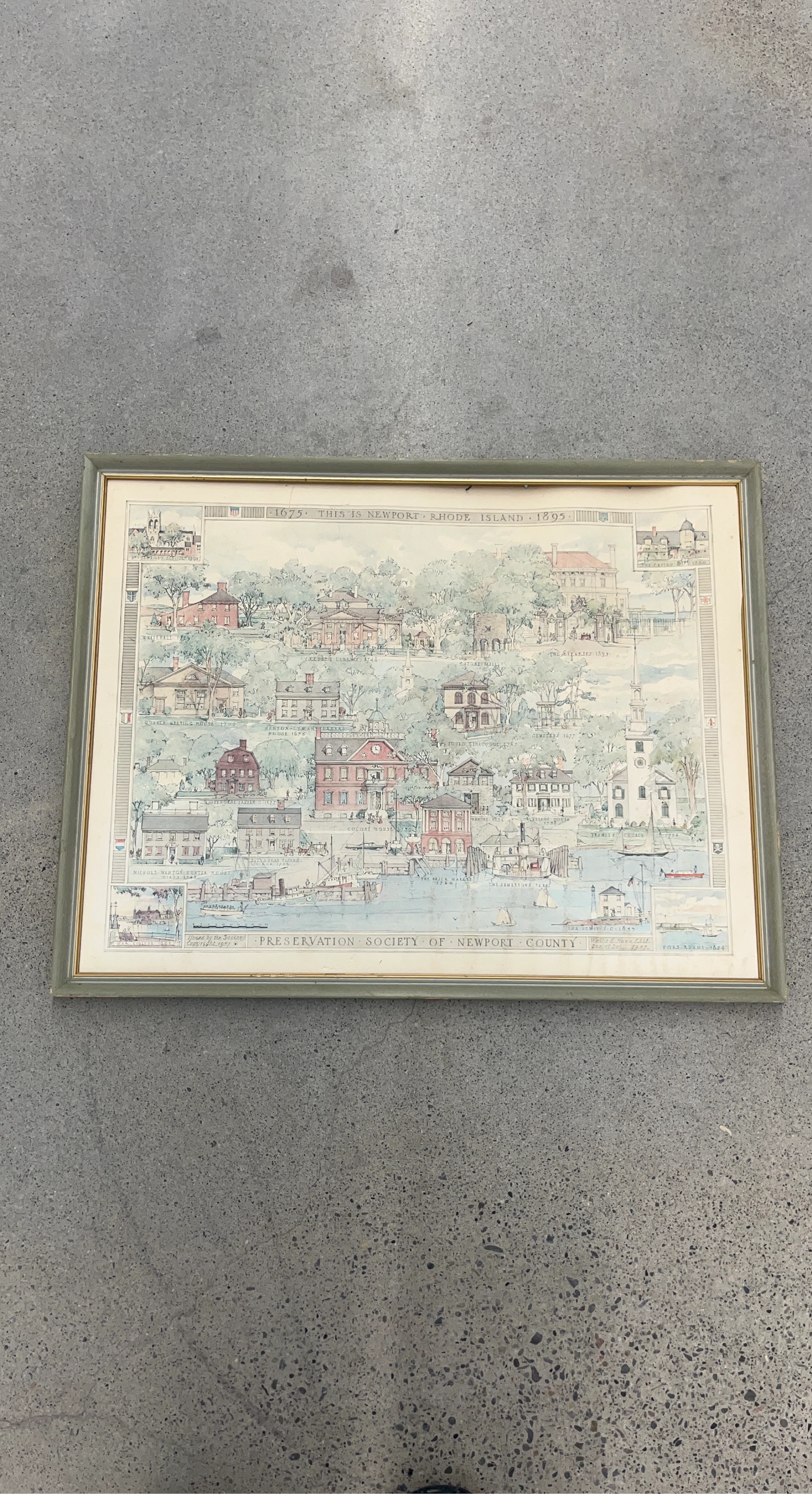 Framed Print: This is Newport Rhode Island 1675-1895