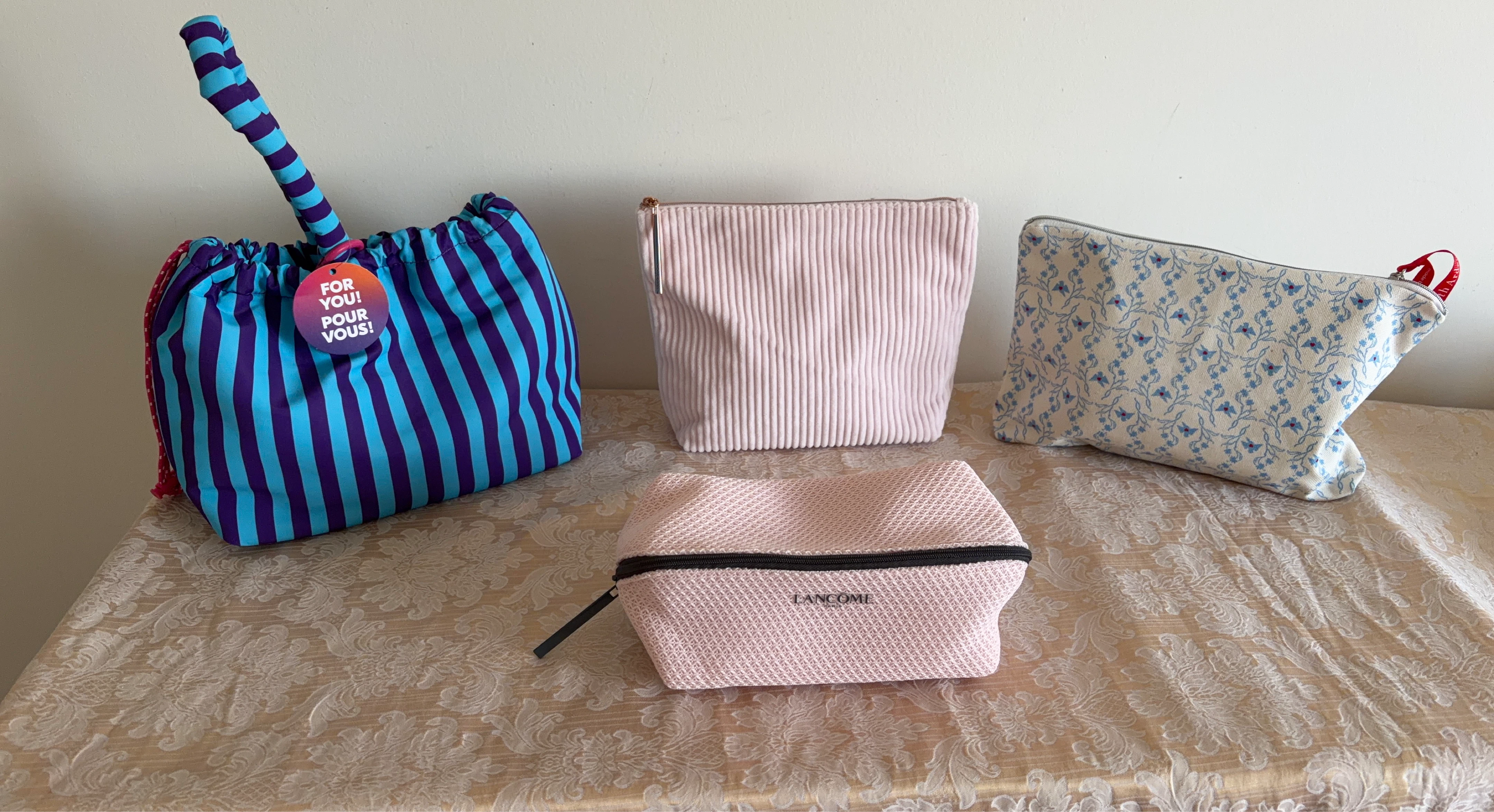 Cosmetic Bags Set - Lancome Pouch Included