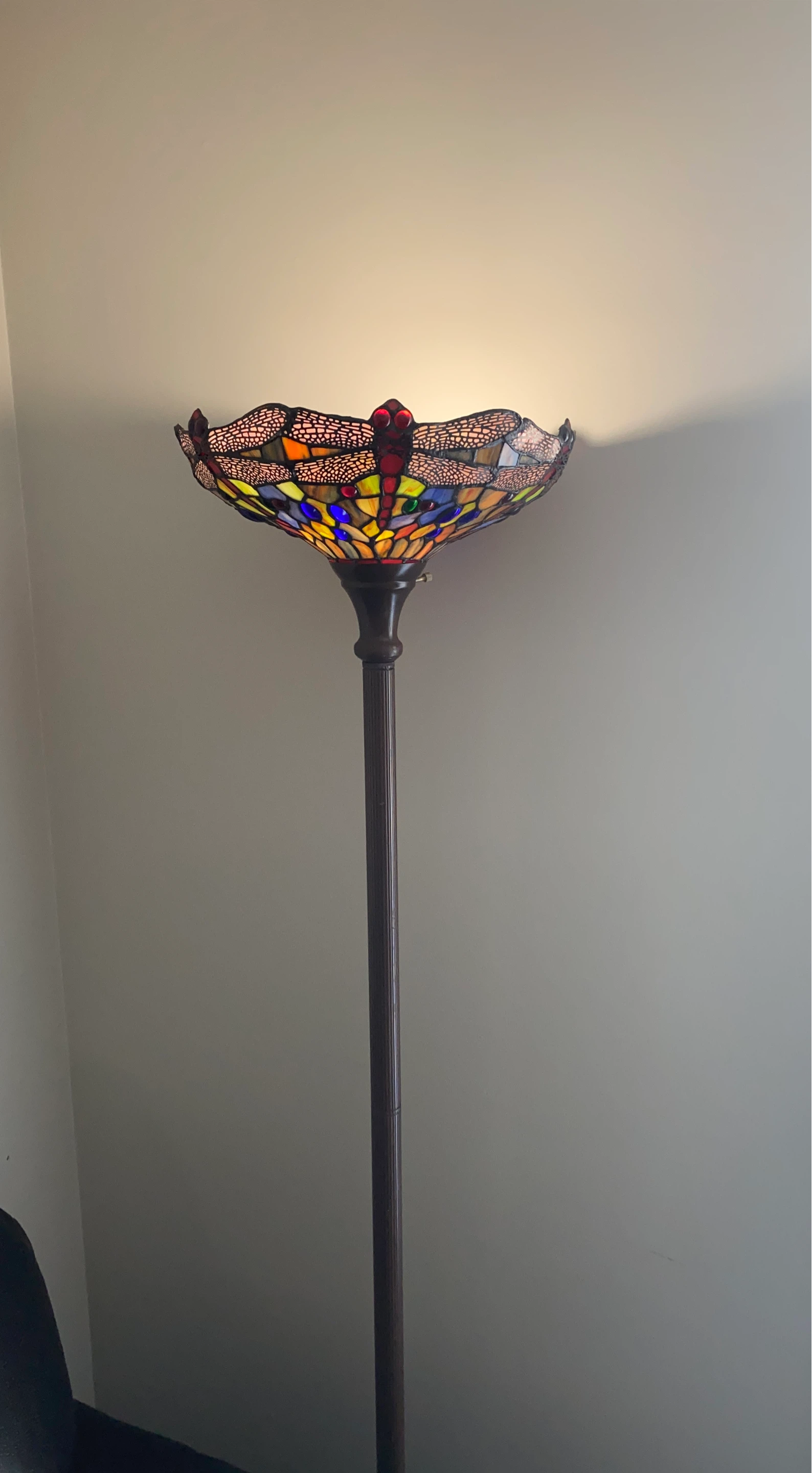 Tiffany Style Dragonfly Stained Glass Floor Lamp
