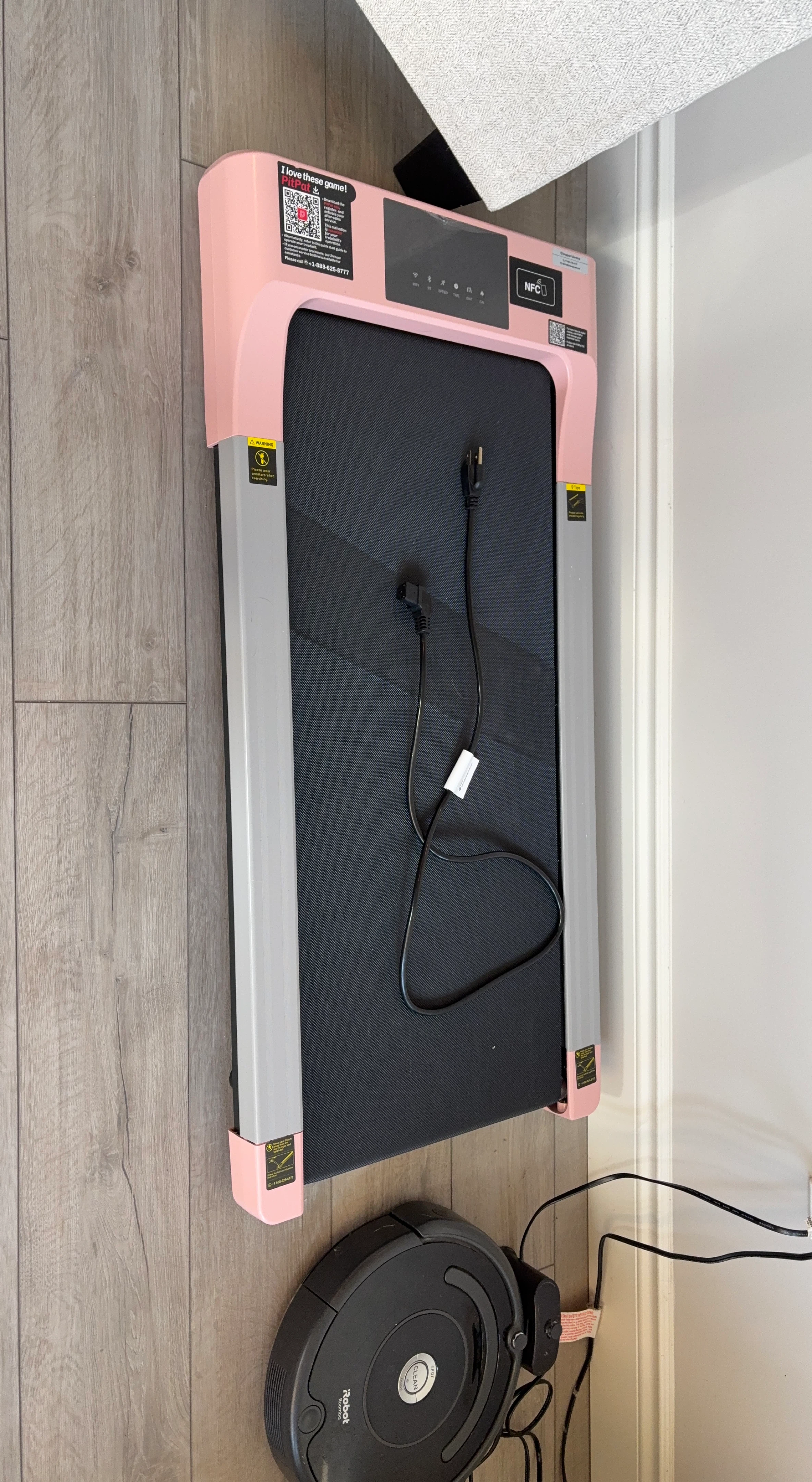 Pink PitPat Under-Desk Treadmill