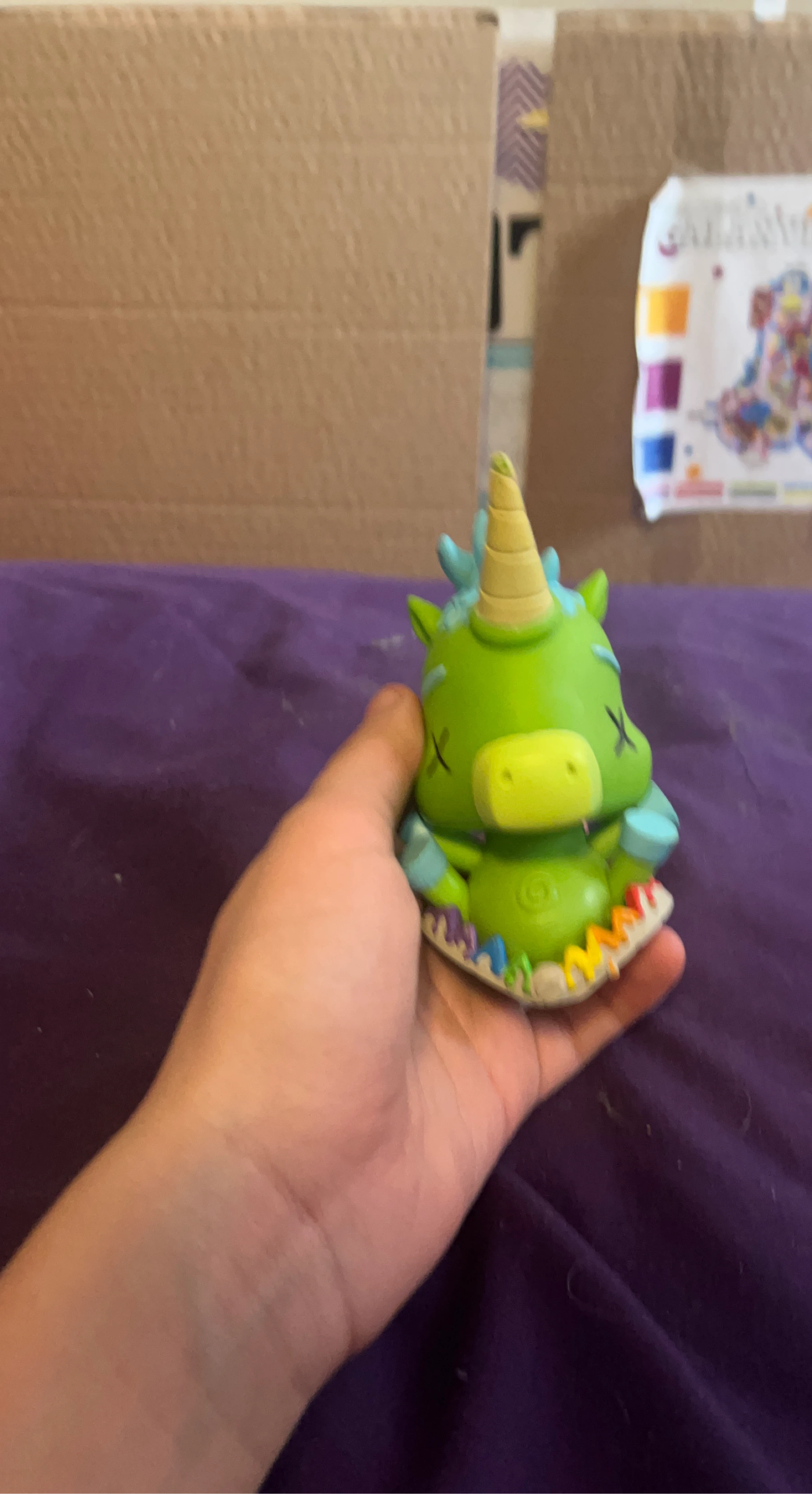 Green Unicorn Figure