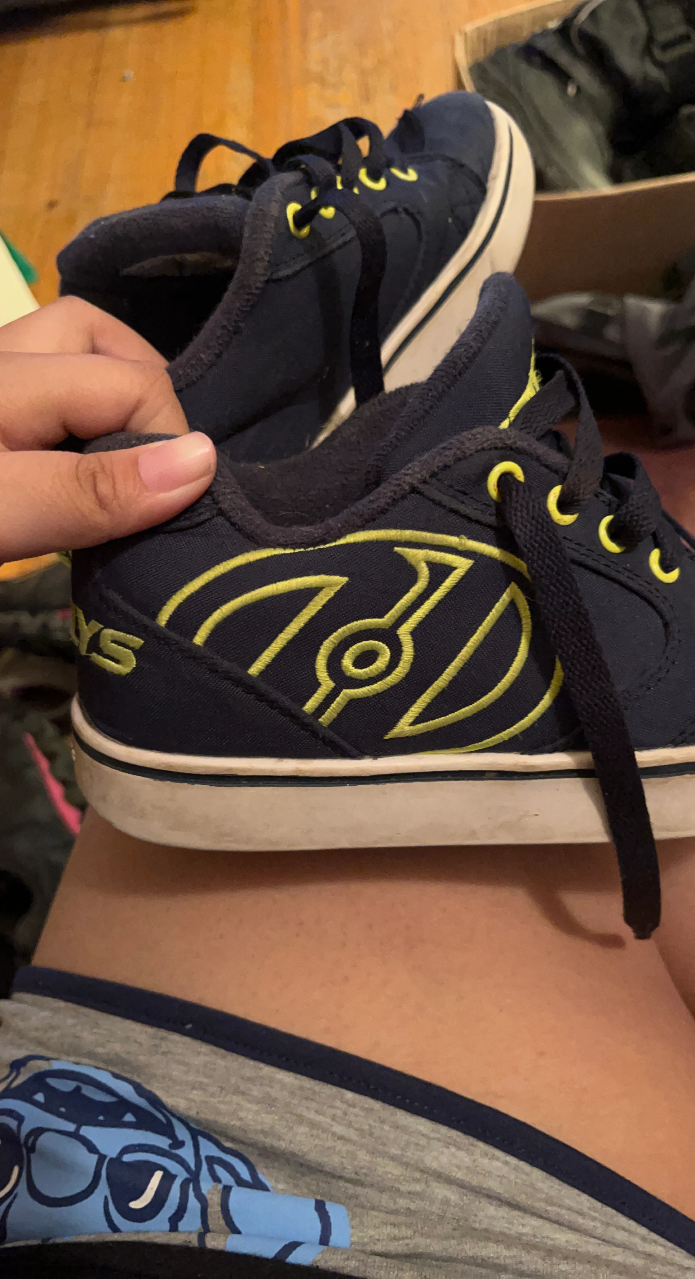 Heelys Navy Blue & Yellow Roller Shoes