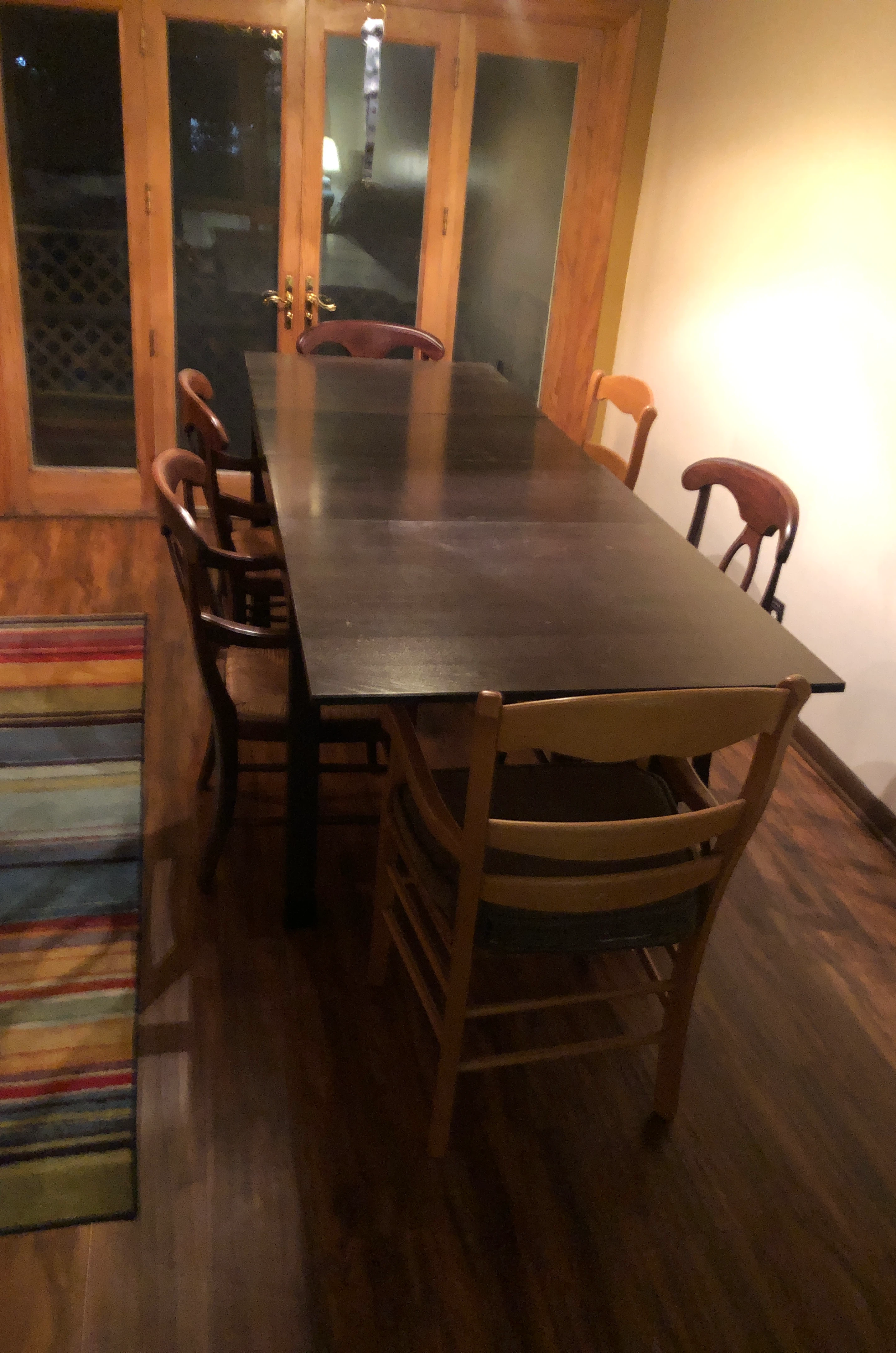 Looking to sell today- make me offer ? Dark Wood Dining Table
