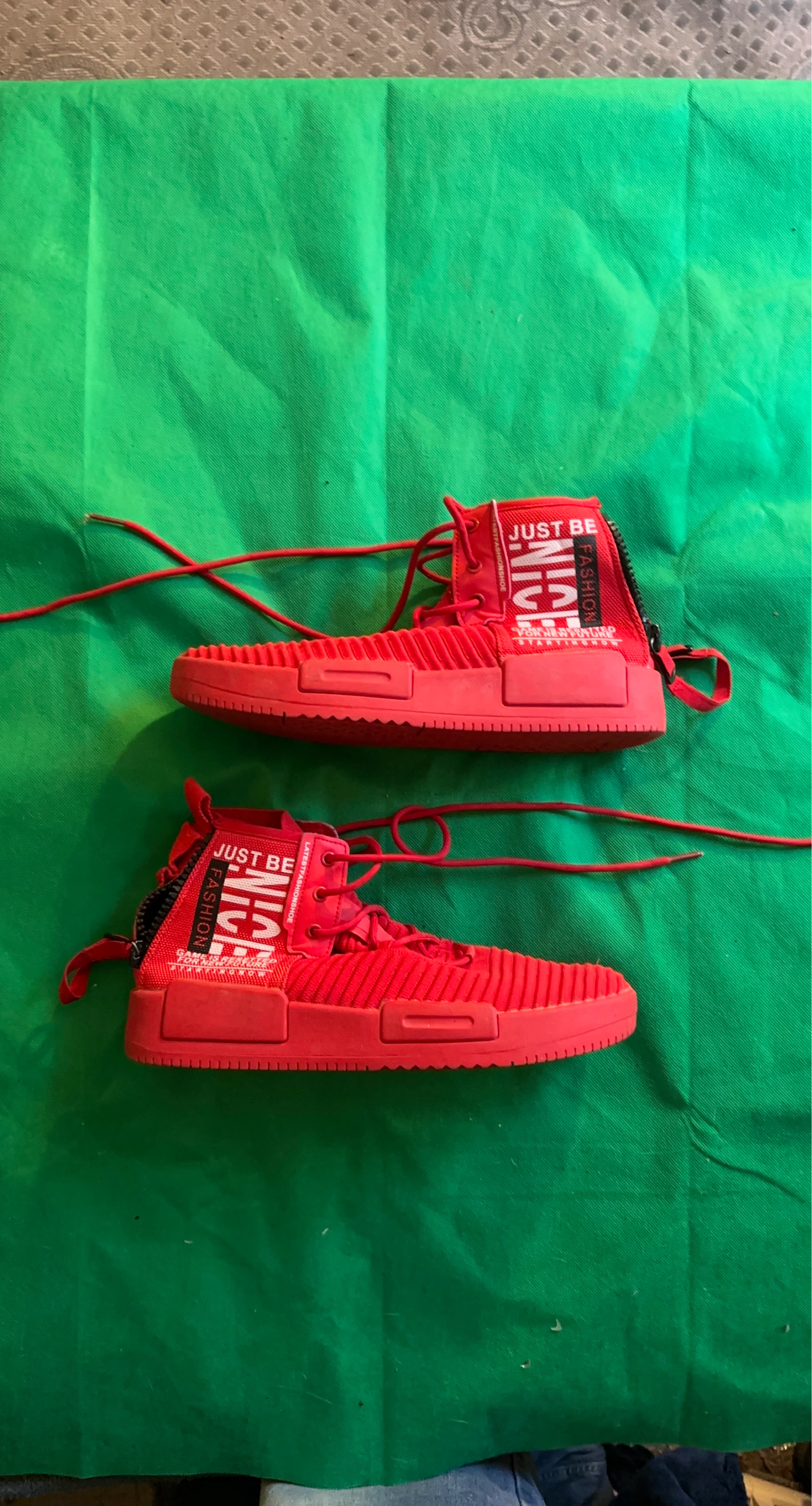 Red High Top Fashion Sneakers