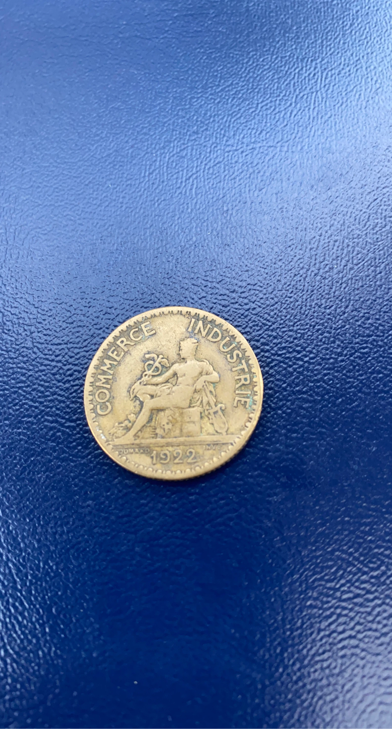 1922 France Bon Pour 1 Franc Coin