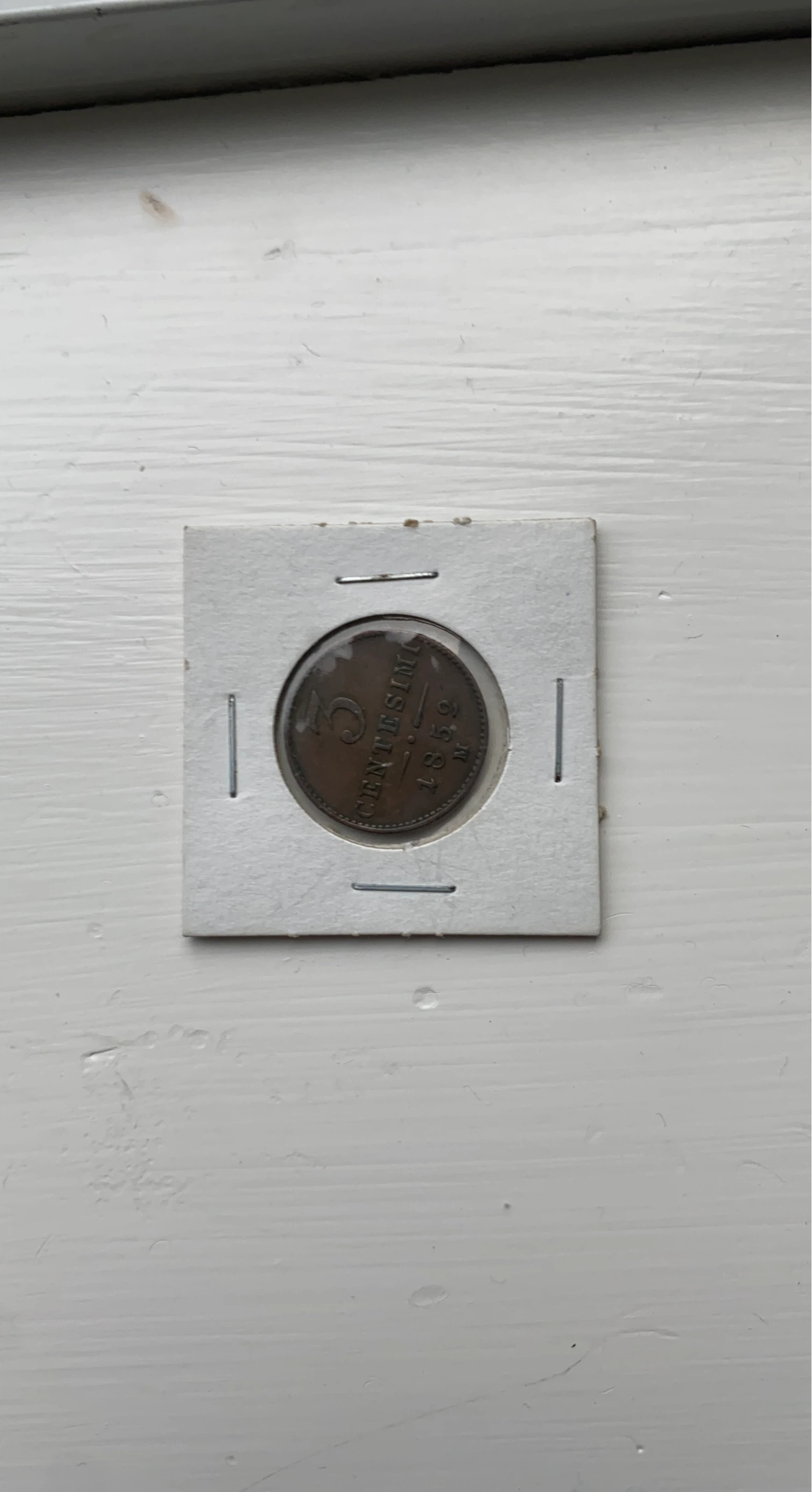 3 Centesimi Coin - 1852