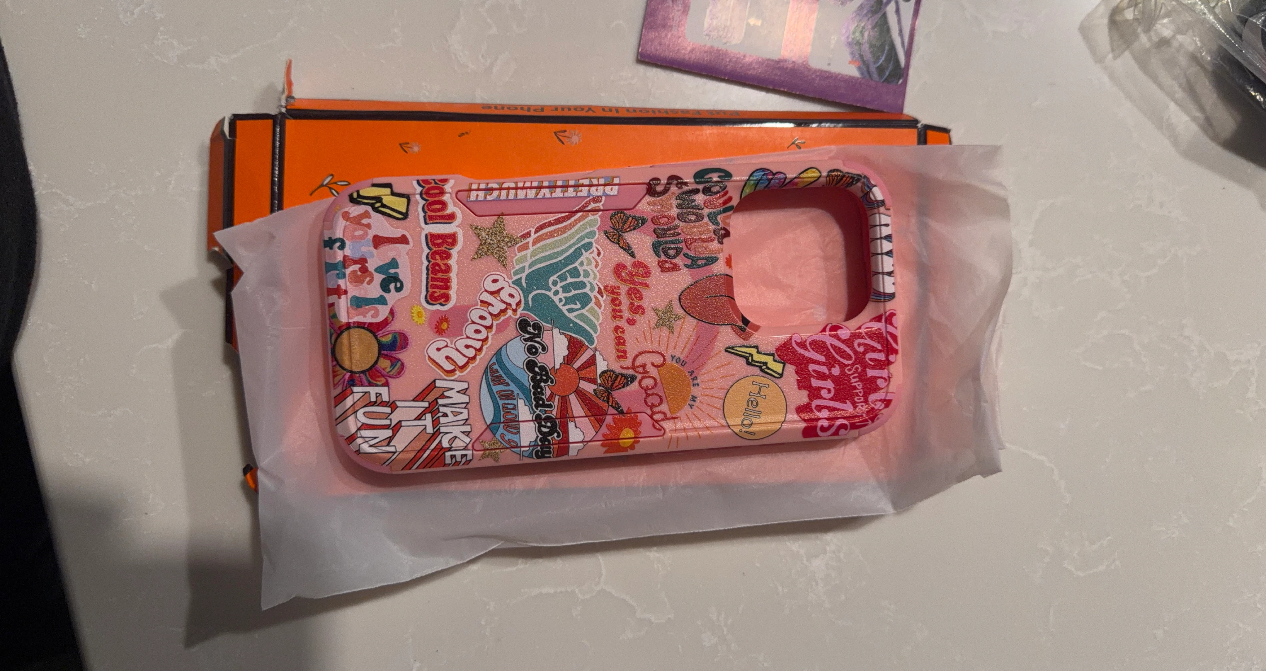 Pink Groovy Sticker IPhone 16 pro Case