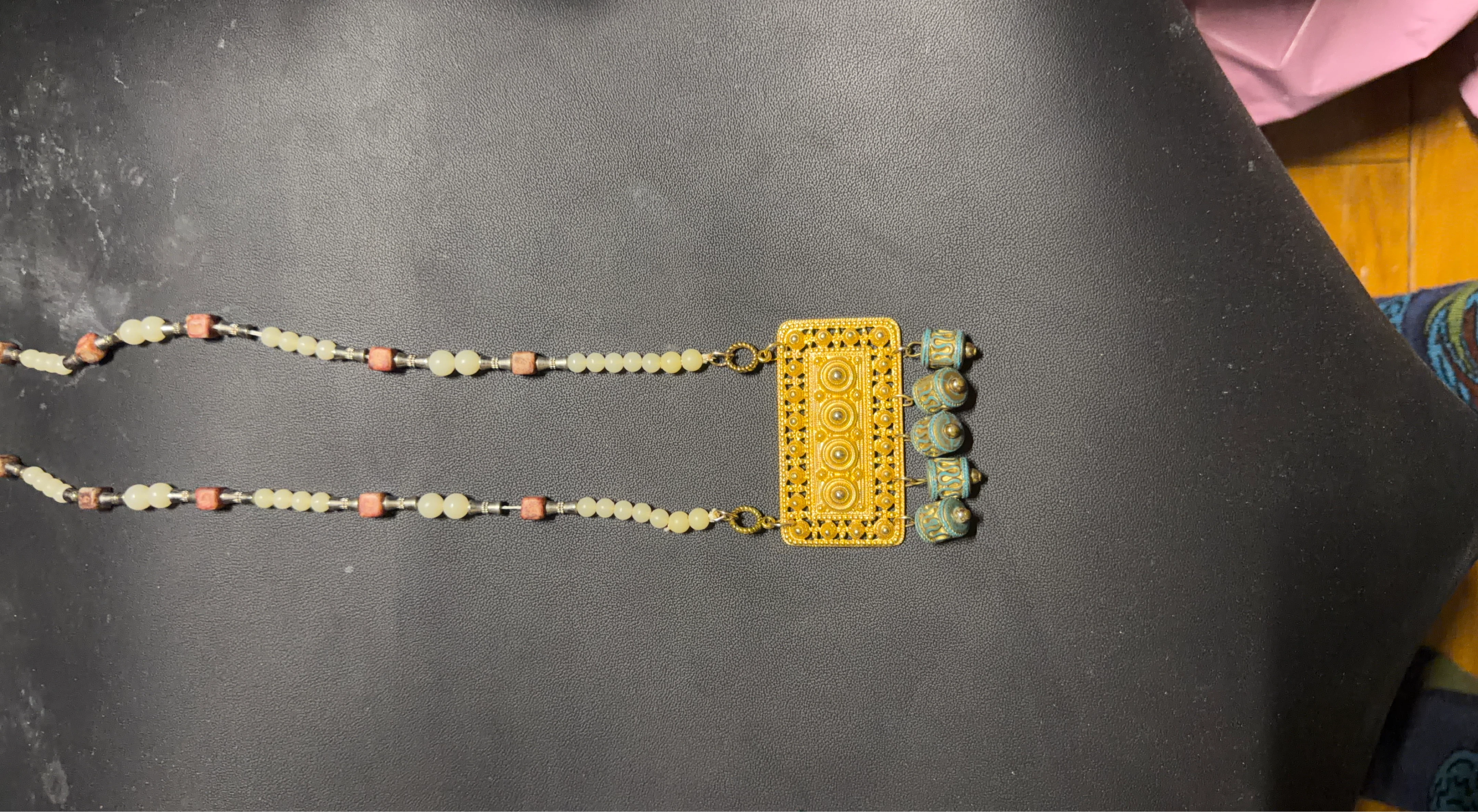 Gold-tone Necklace with Beads