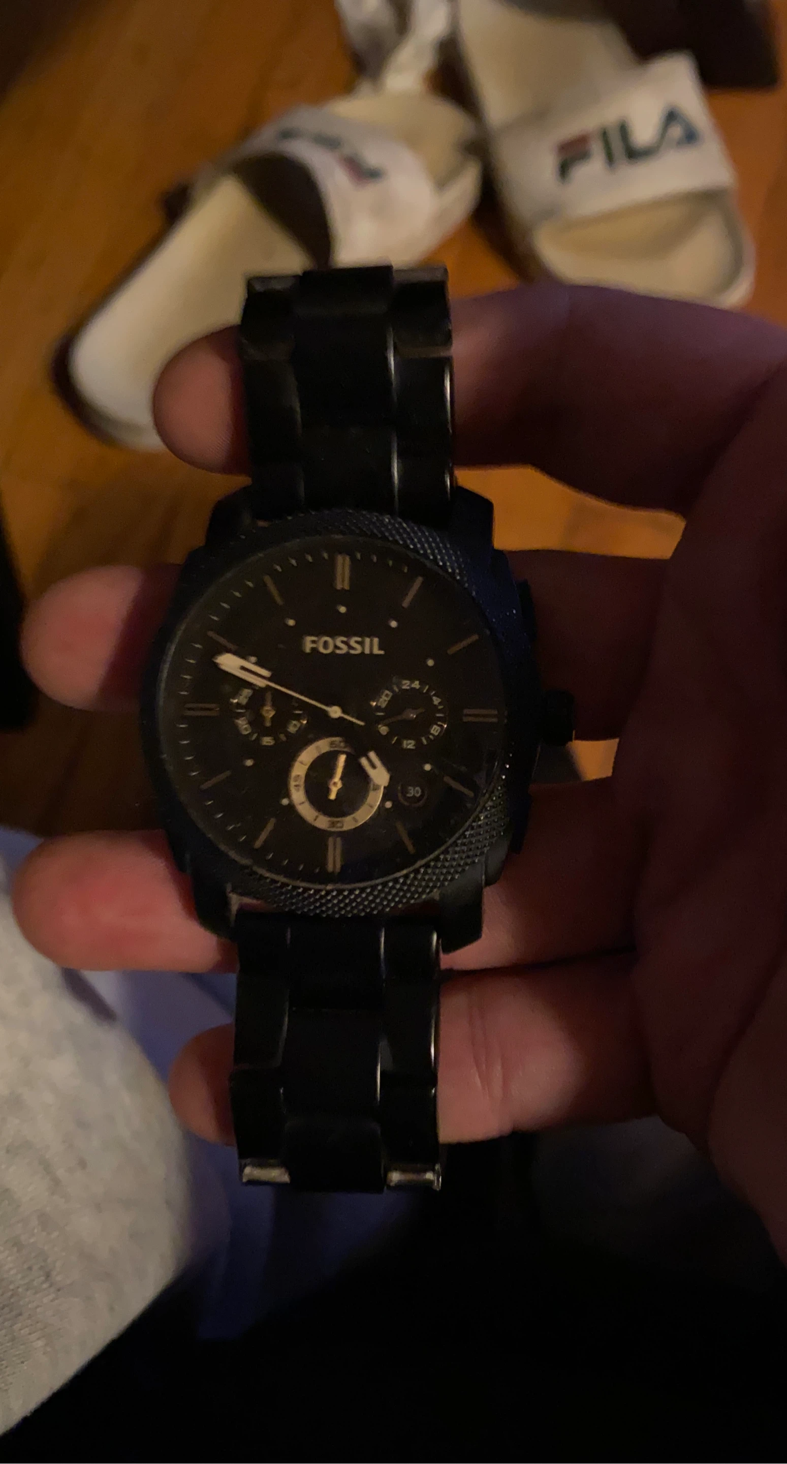 Fossil Black Chronograph Watch