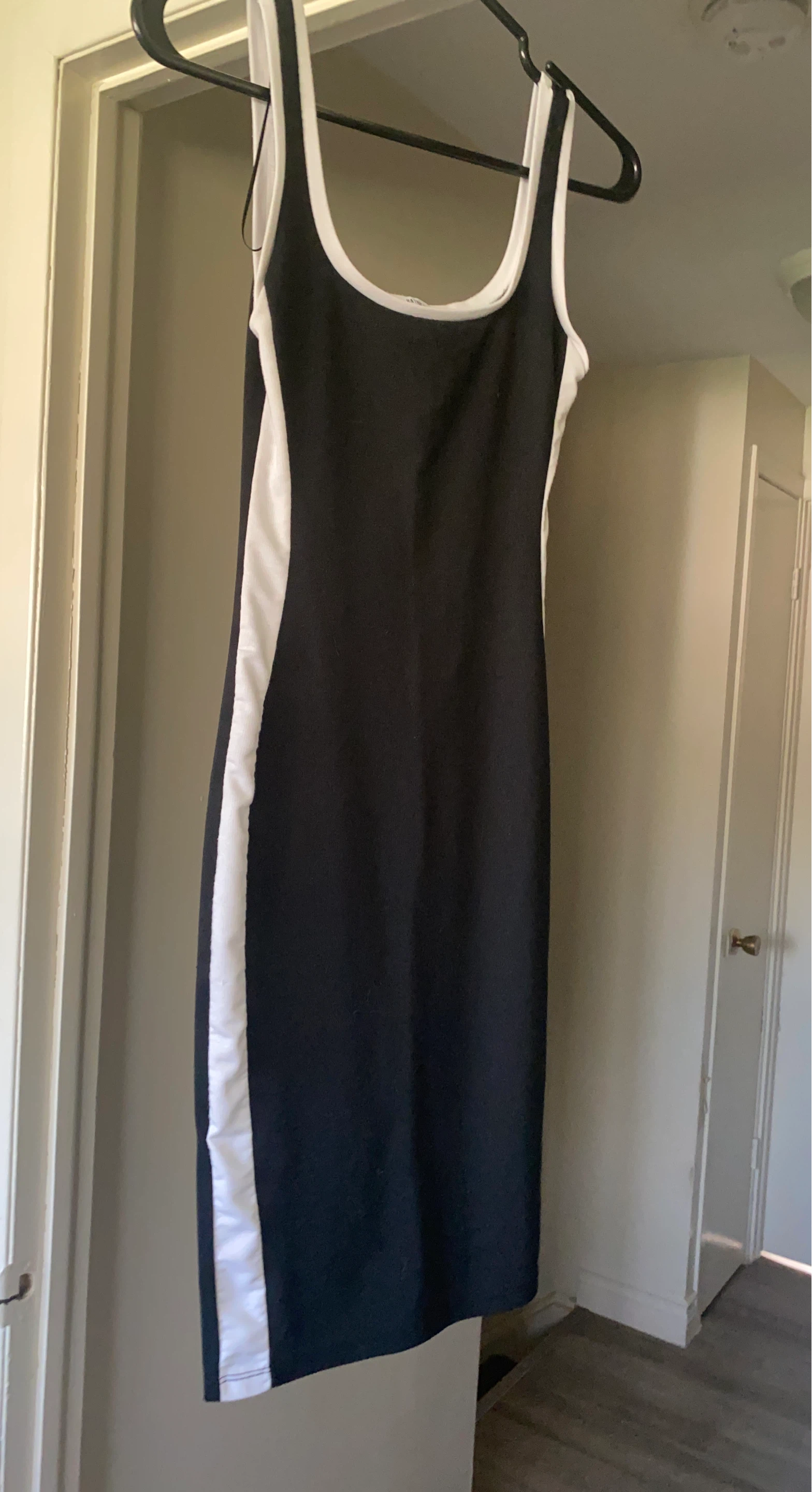 Women's Black and White Tank Dress