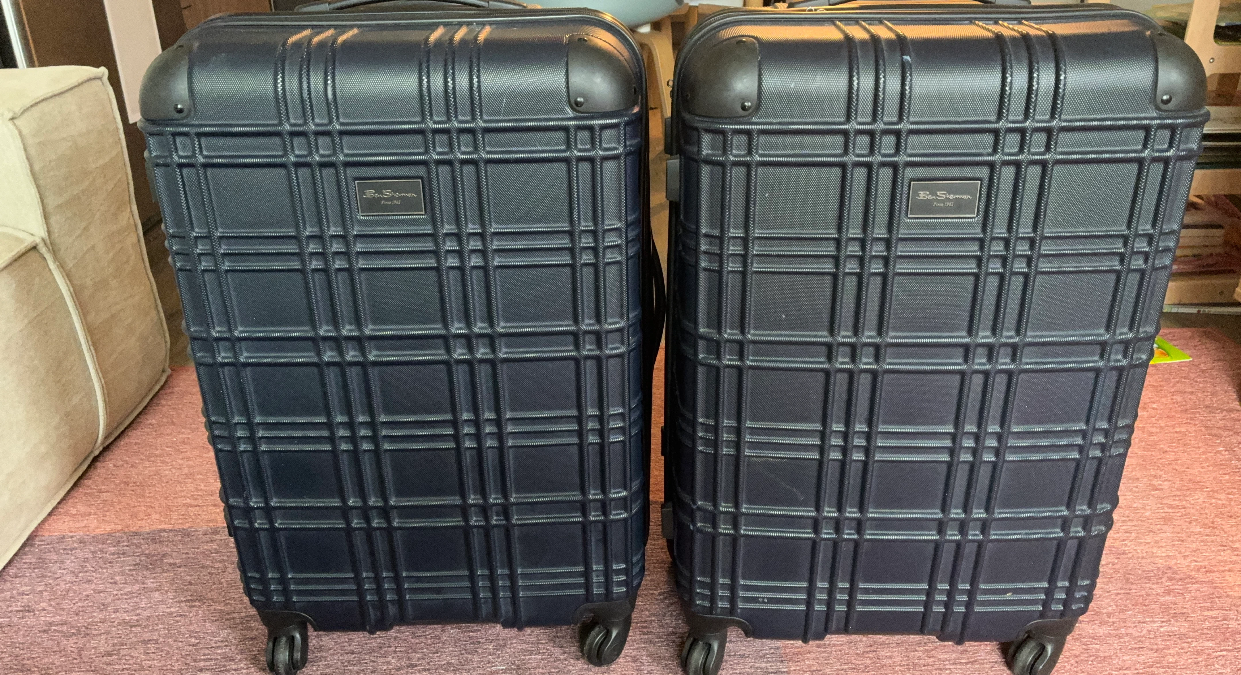 Ben Sherman Luggage Set - Navy Blue