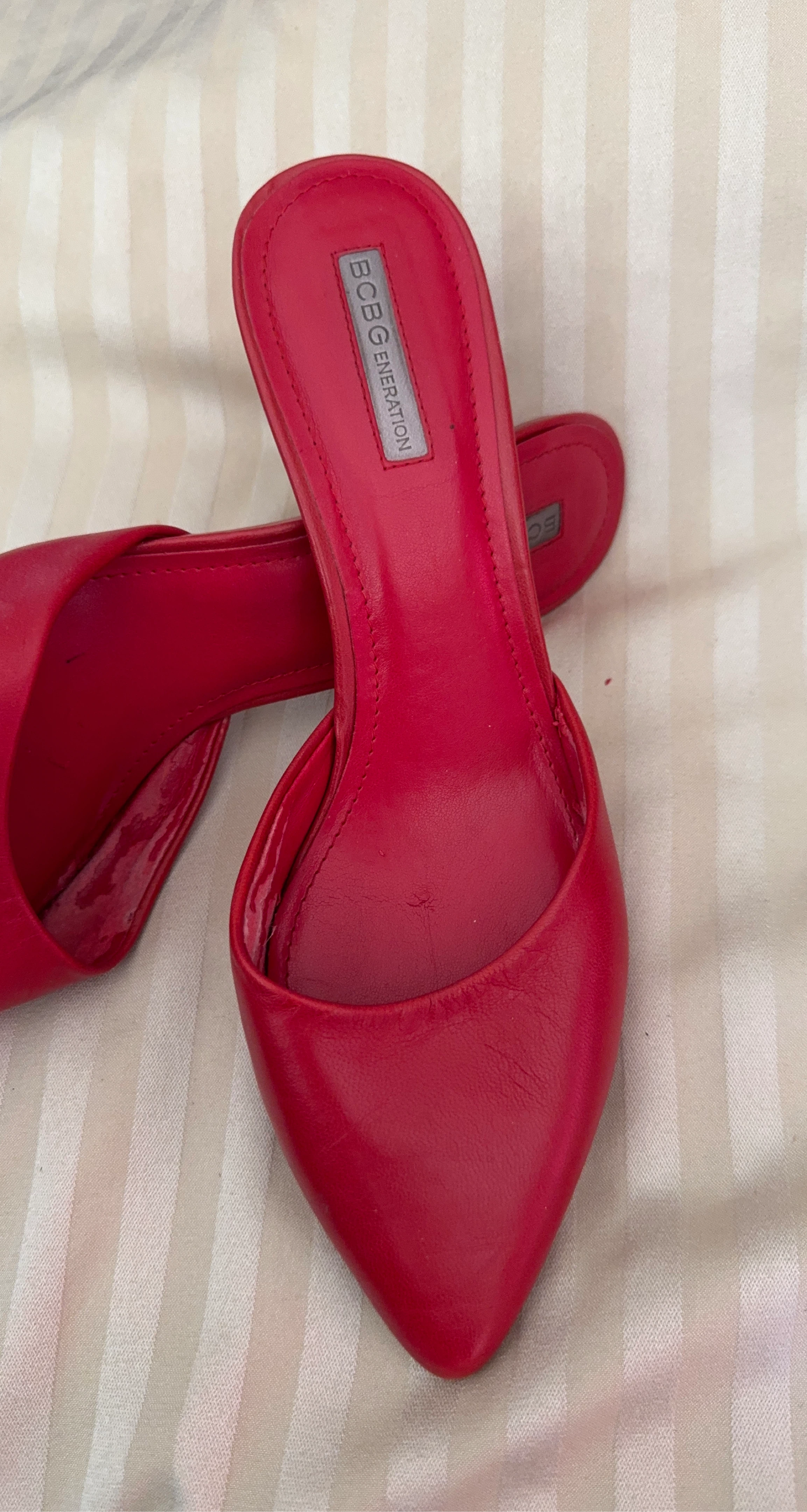 BCBG Generation Red Mules - Women's Size 9.5