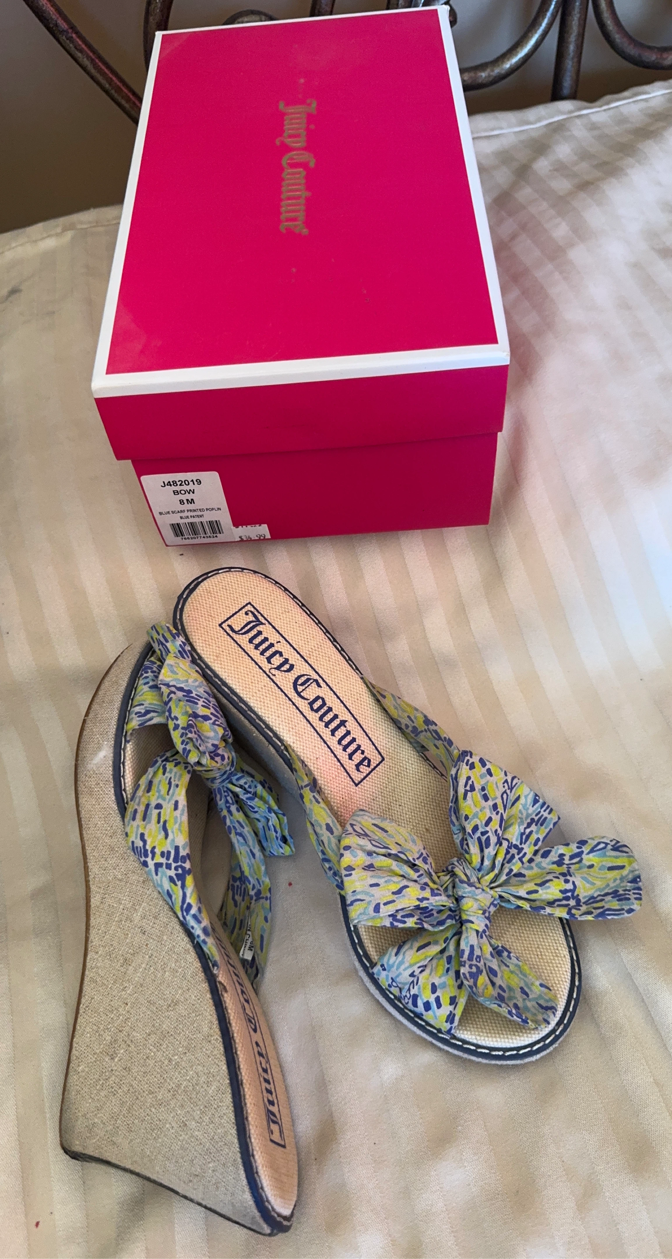 Juicy Couture Bow Wedge Sandals