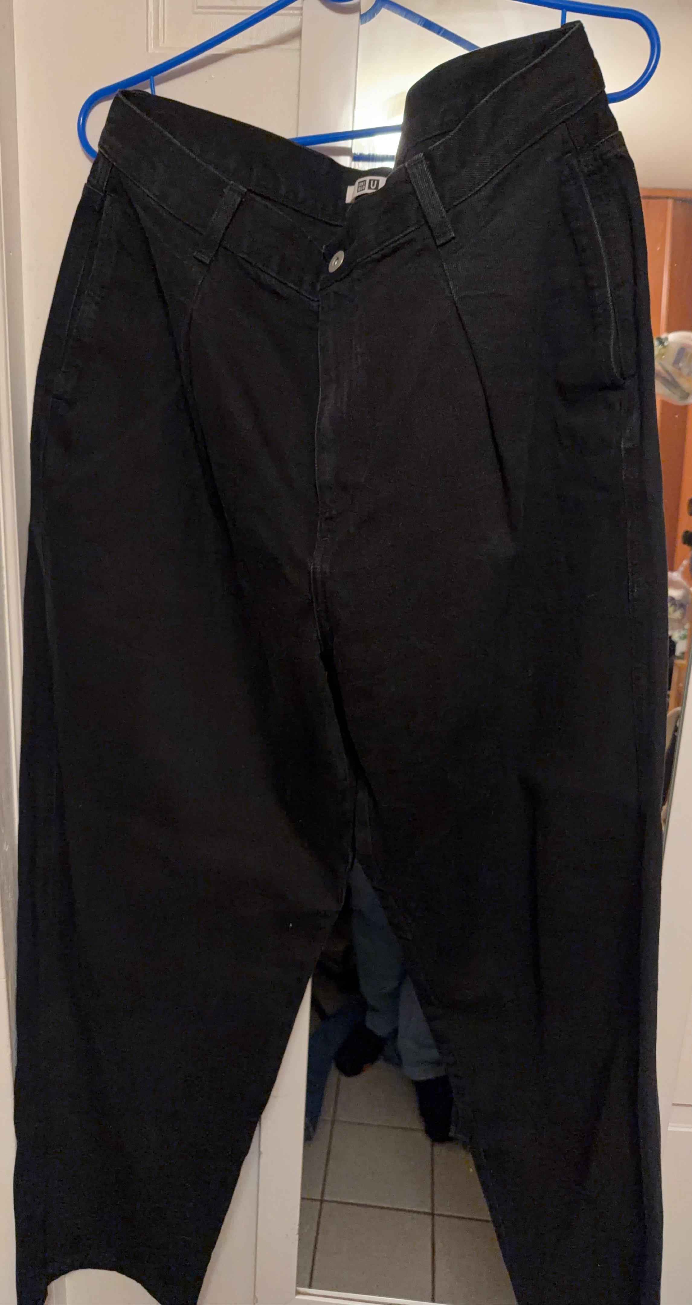 UNIQLO Black Wide Leg Jeans