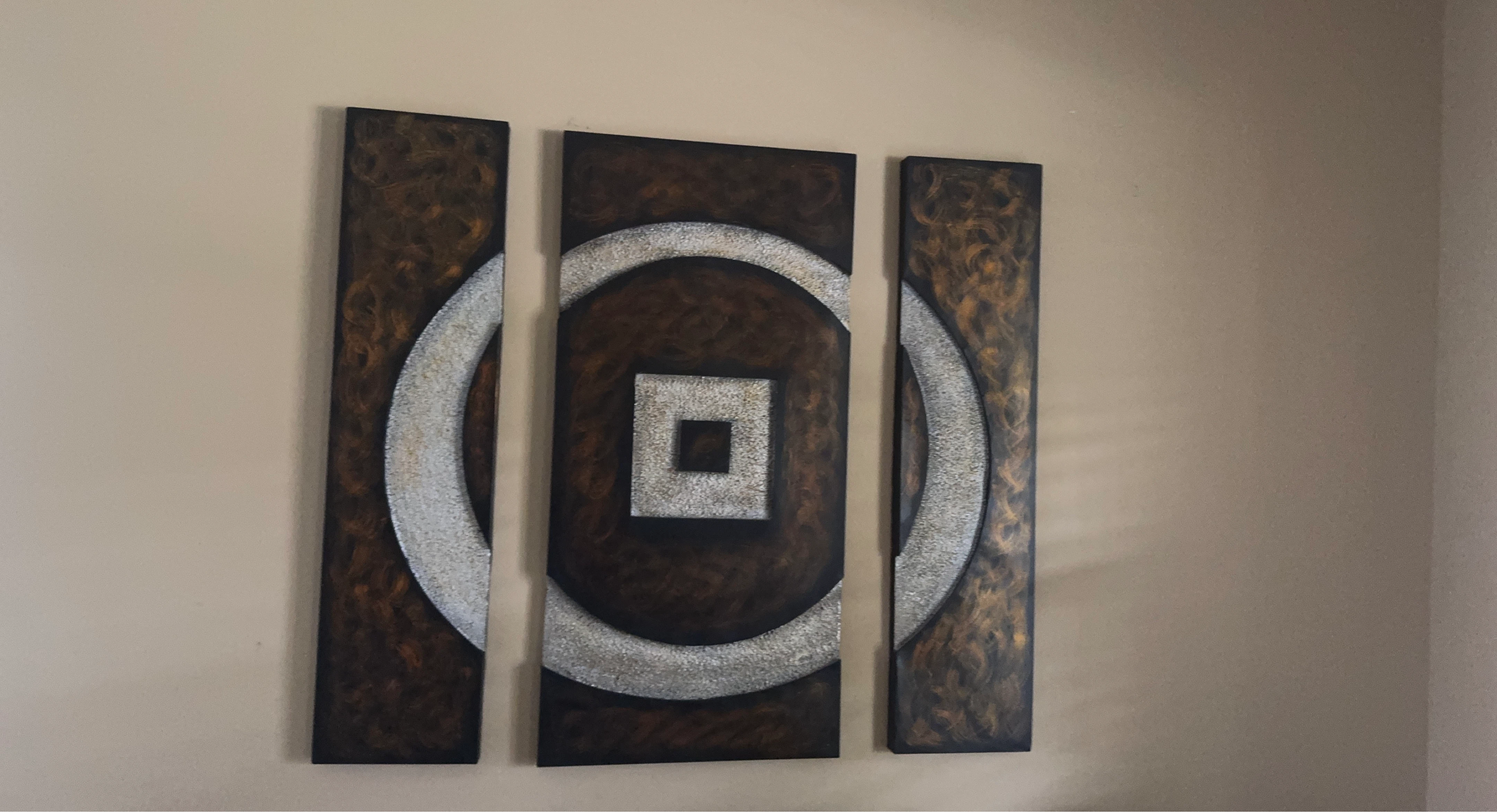 Set of 3 Modern Abstract Wall Art Panels