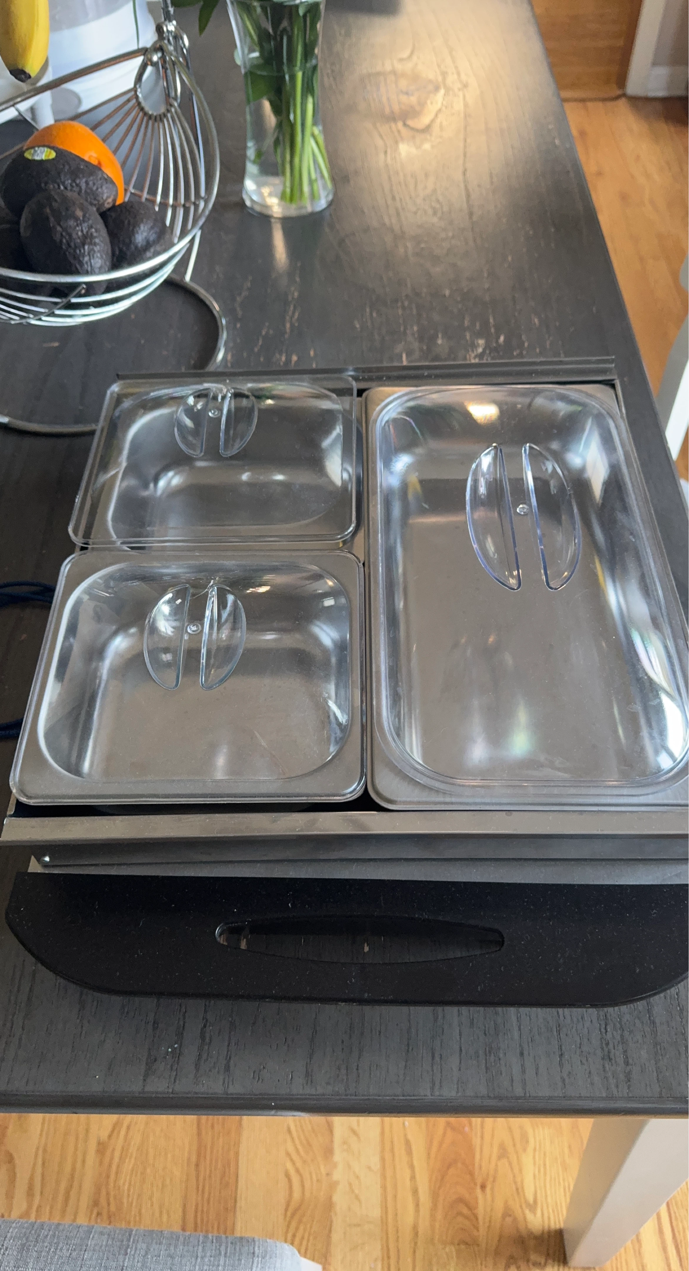 4-Section Stainless Steel Food Warmer Server