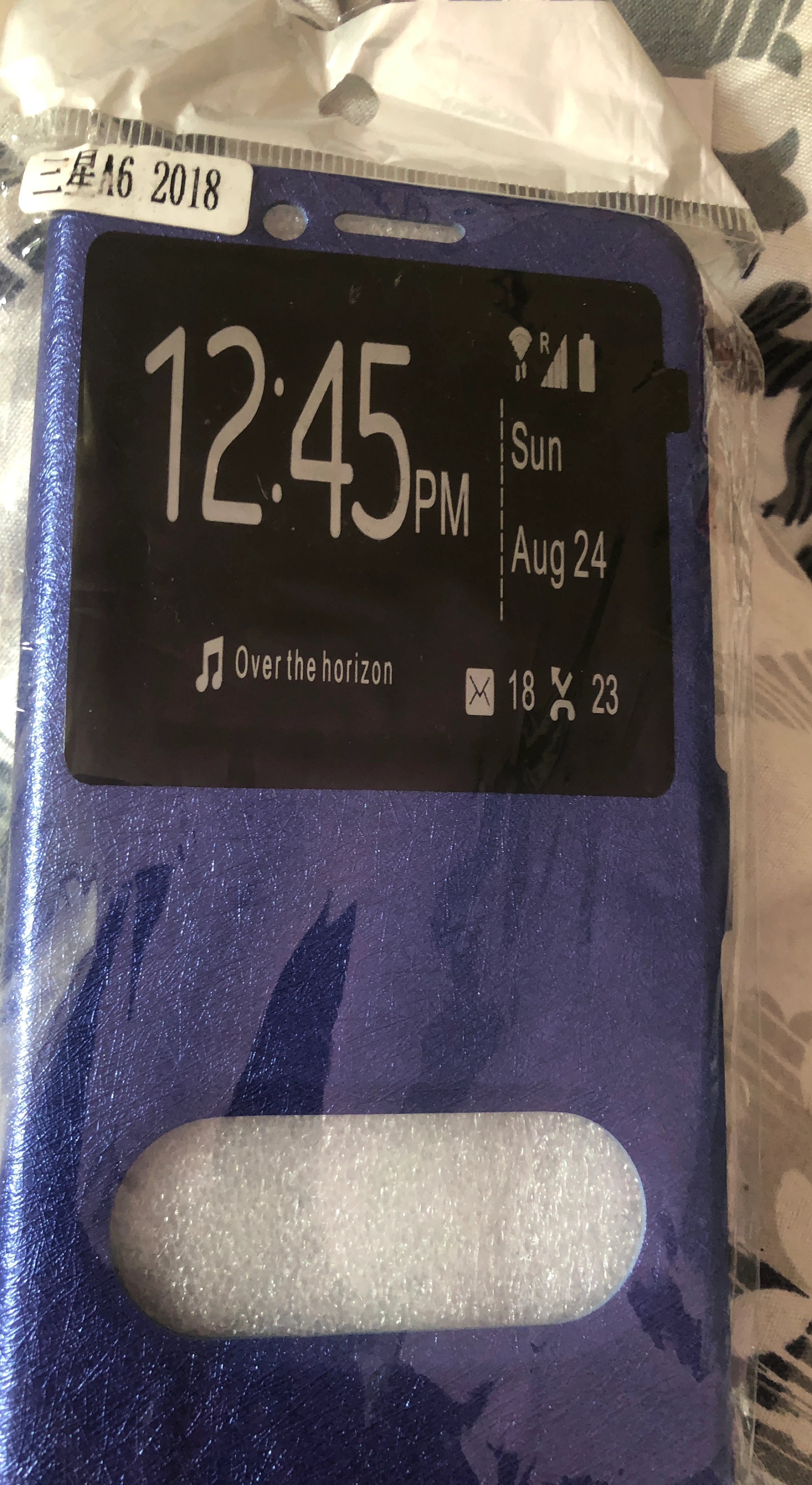 🌱Purple Flip Phone Case for Samsung A6 2018