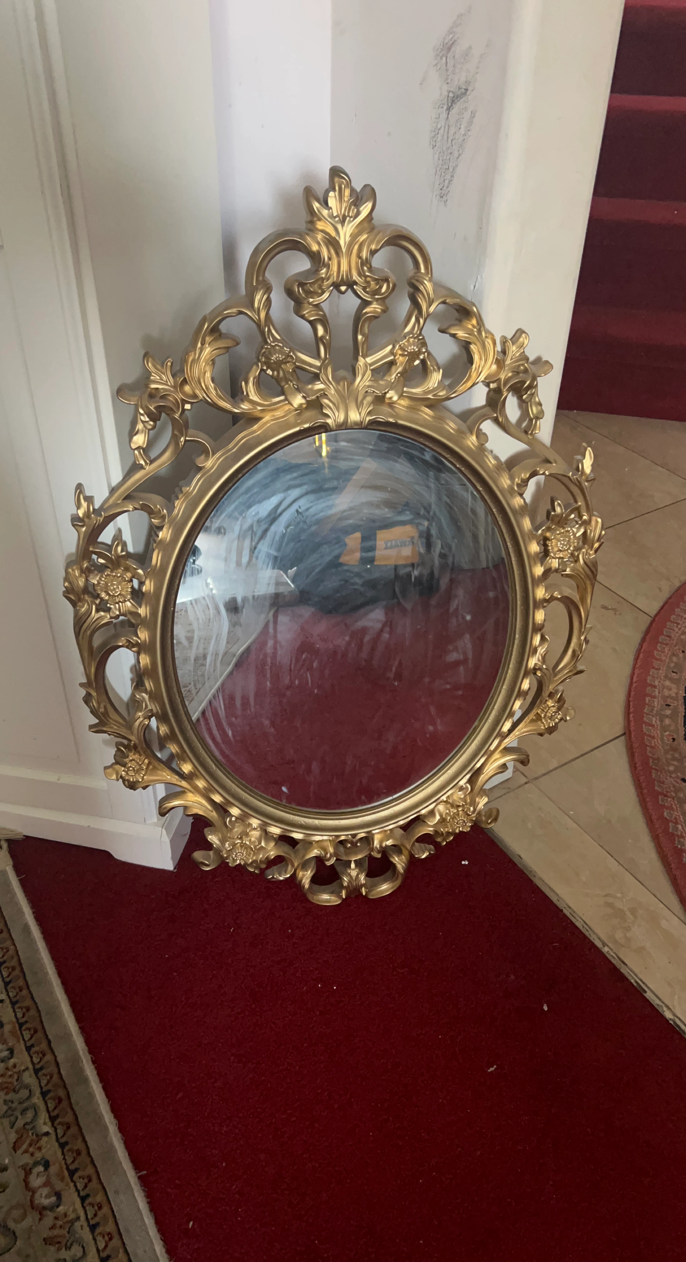 Vintage Ornate Gold Mirror