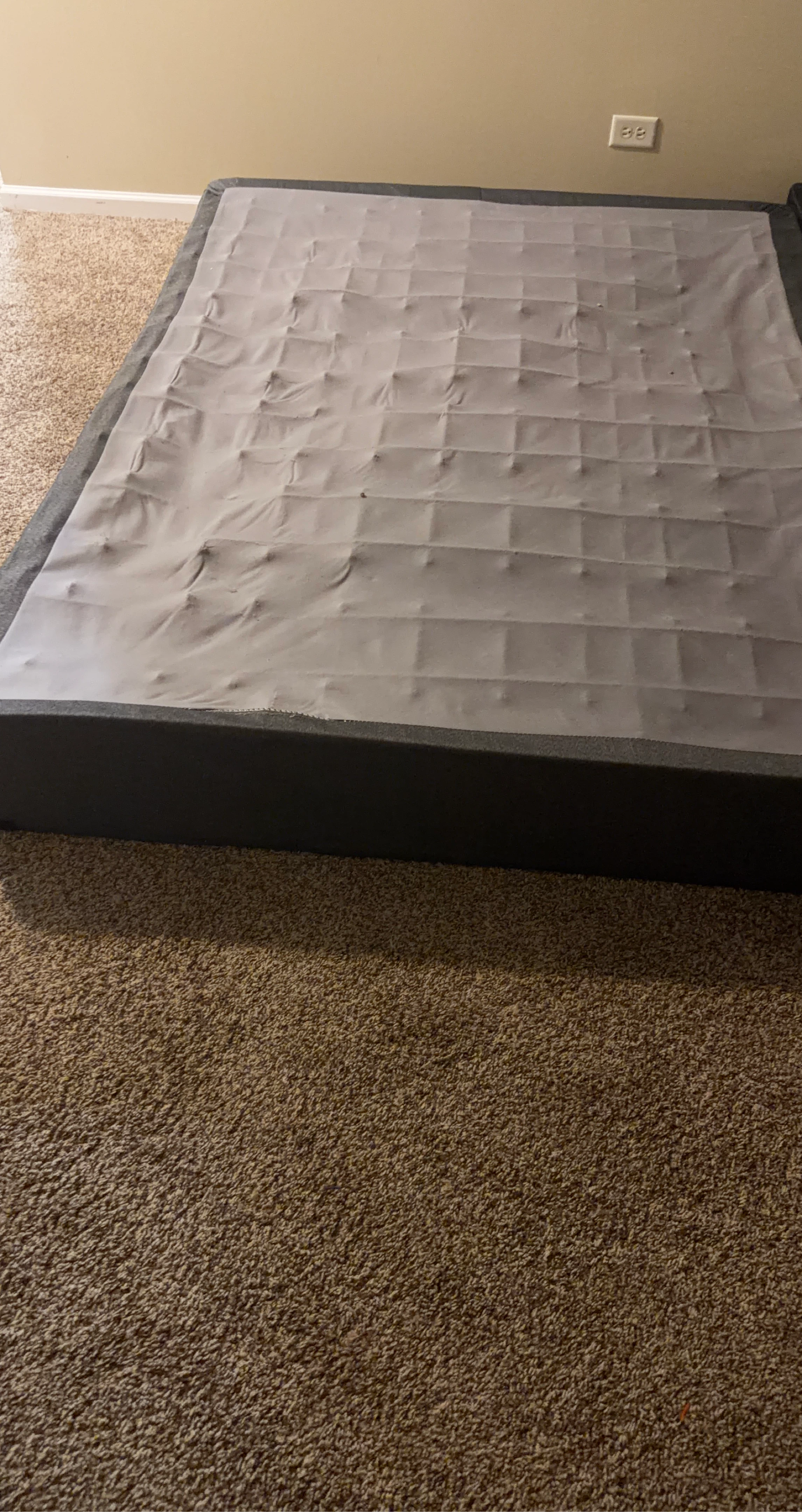 Grey Upholstered Bed Frame