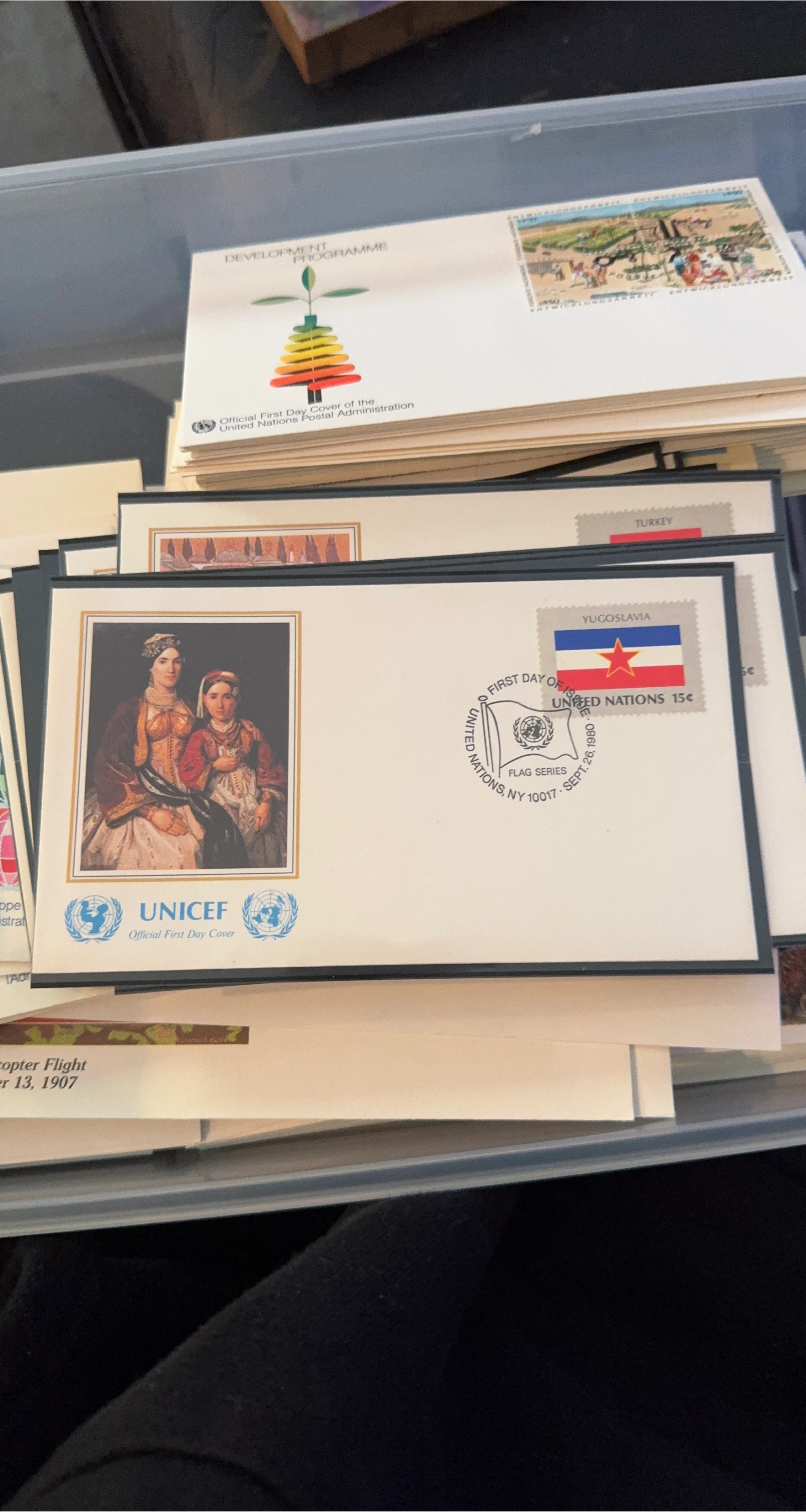 UNICEF Official First Day Cover - United Nations Flag Series