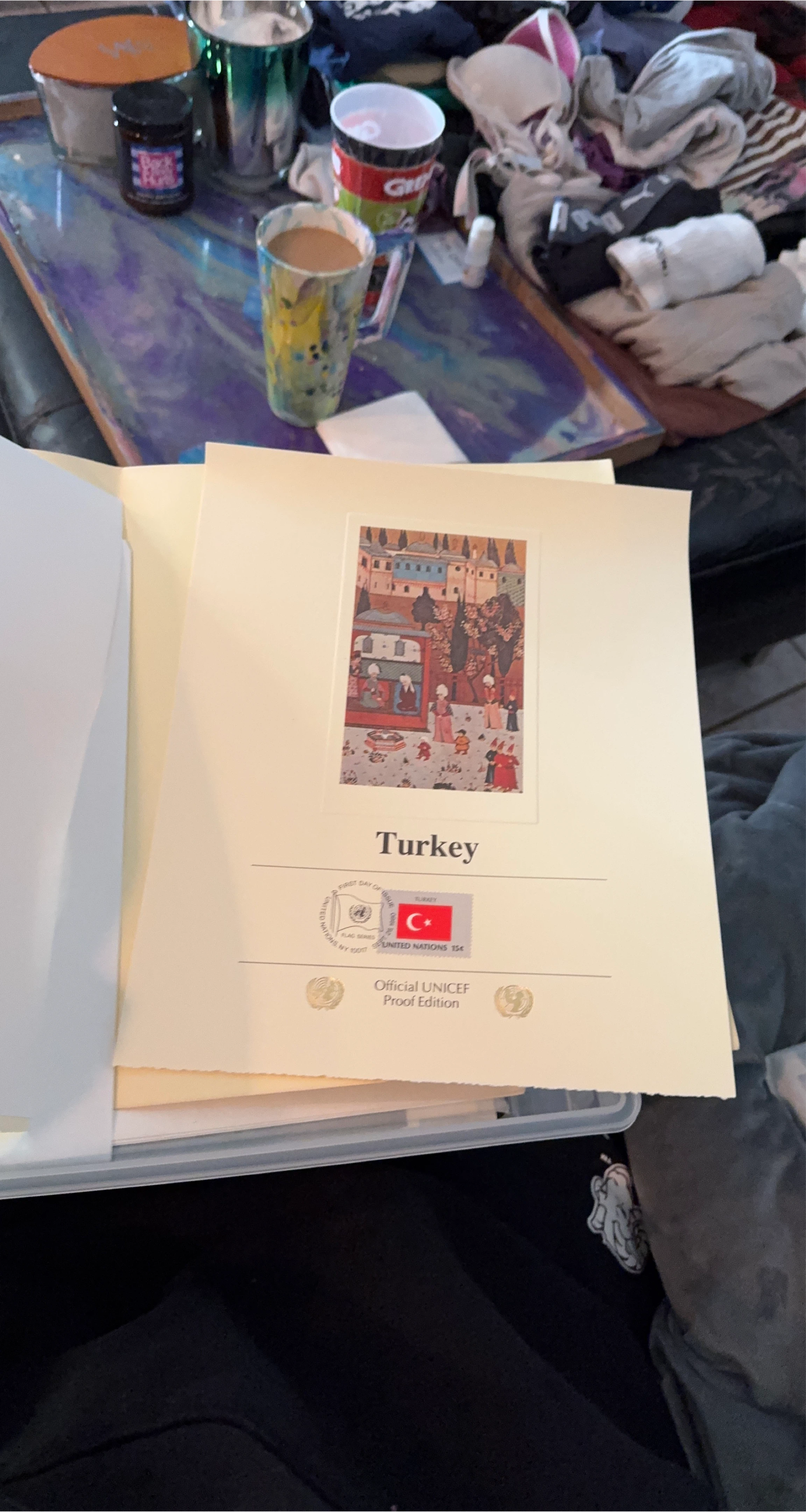 Official UNICEF Proof Edition Turkey Stamp