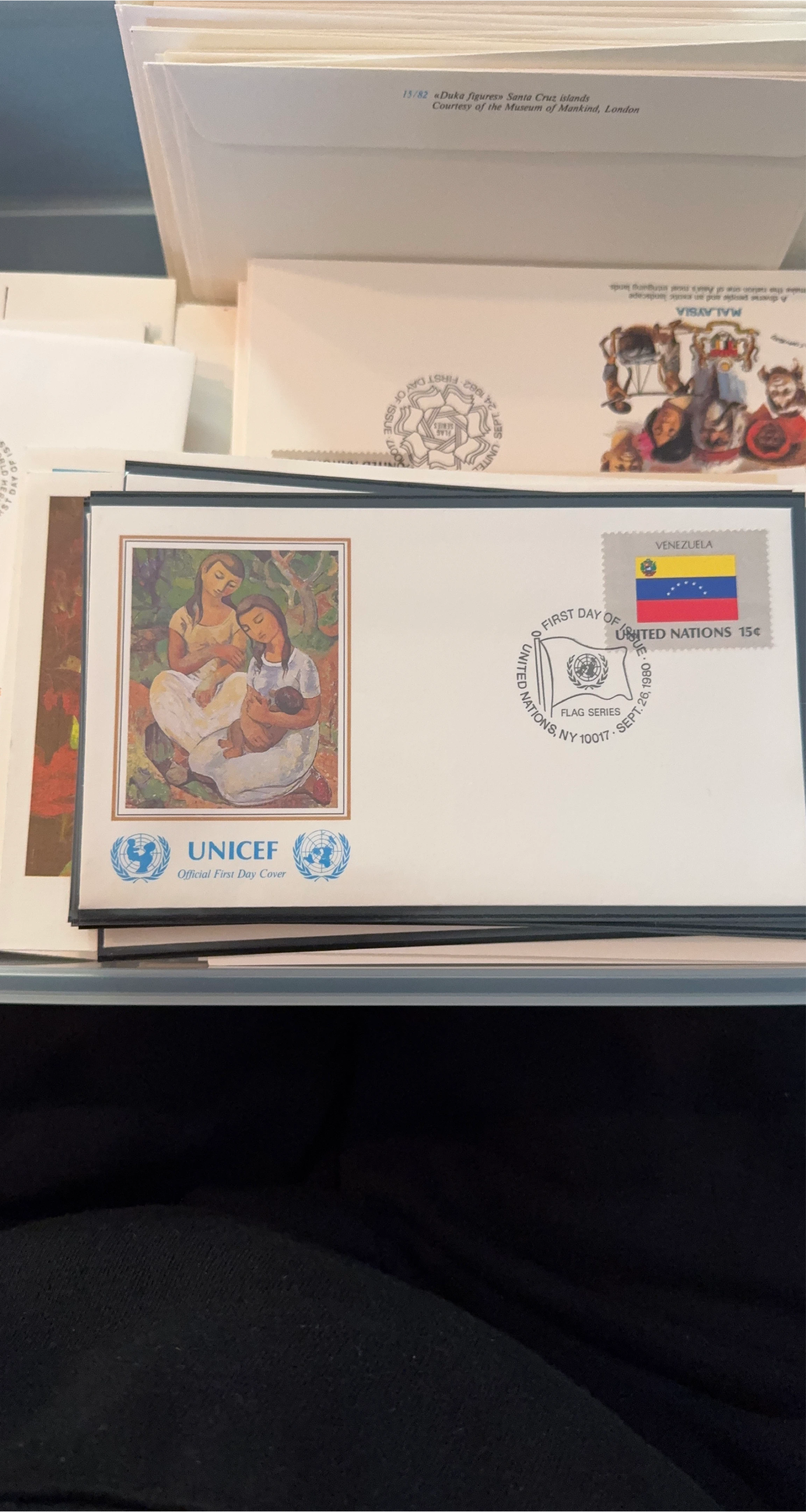 UNICEF Official First Day Cover - United Nations Flag Series
