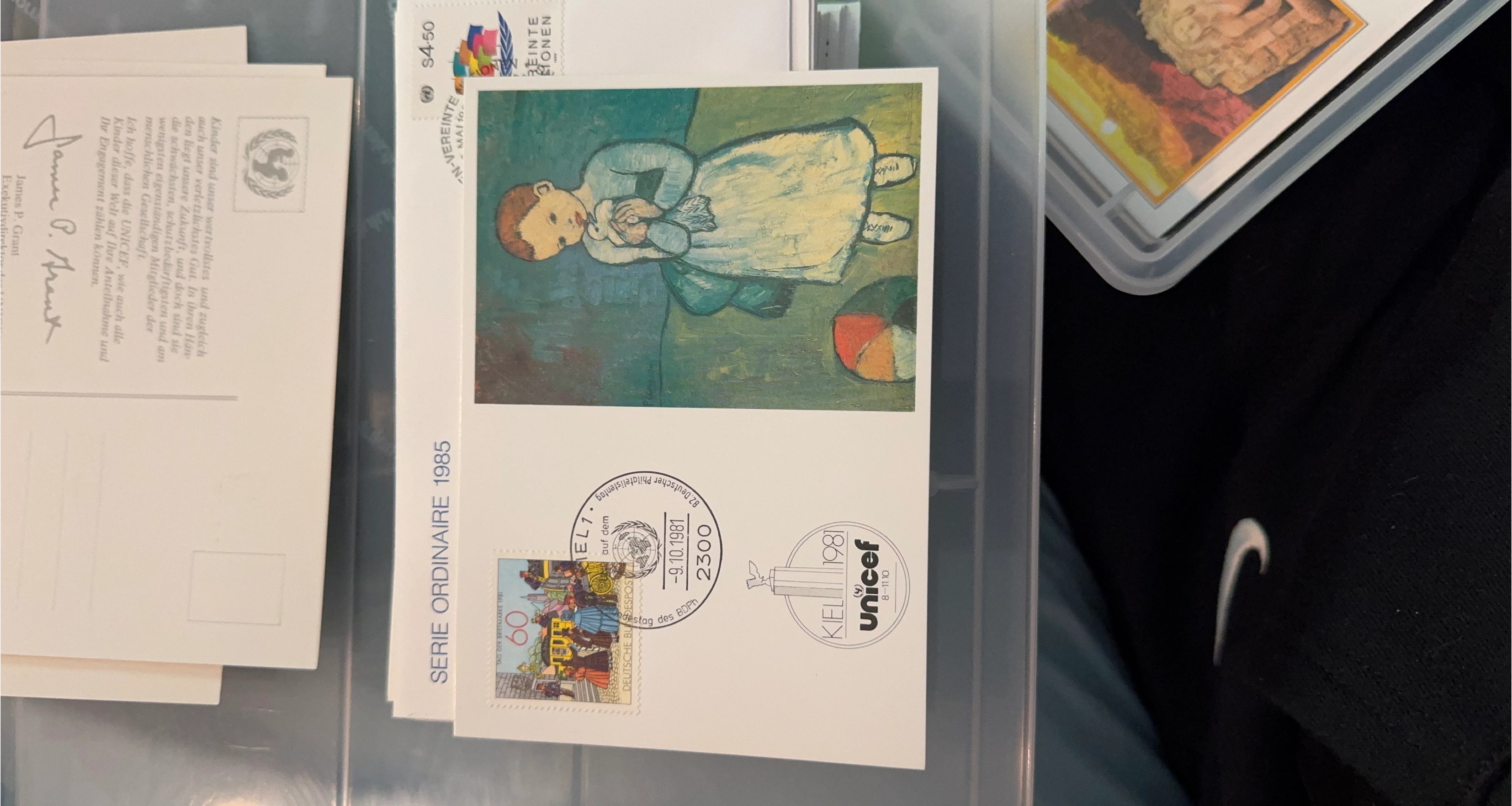 UNICEF Postcard Series 1985 with Stamp