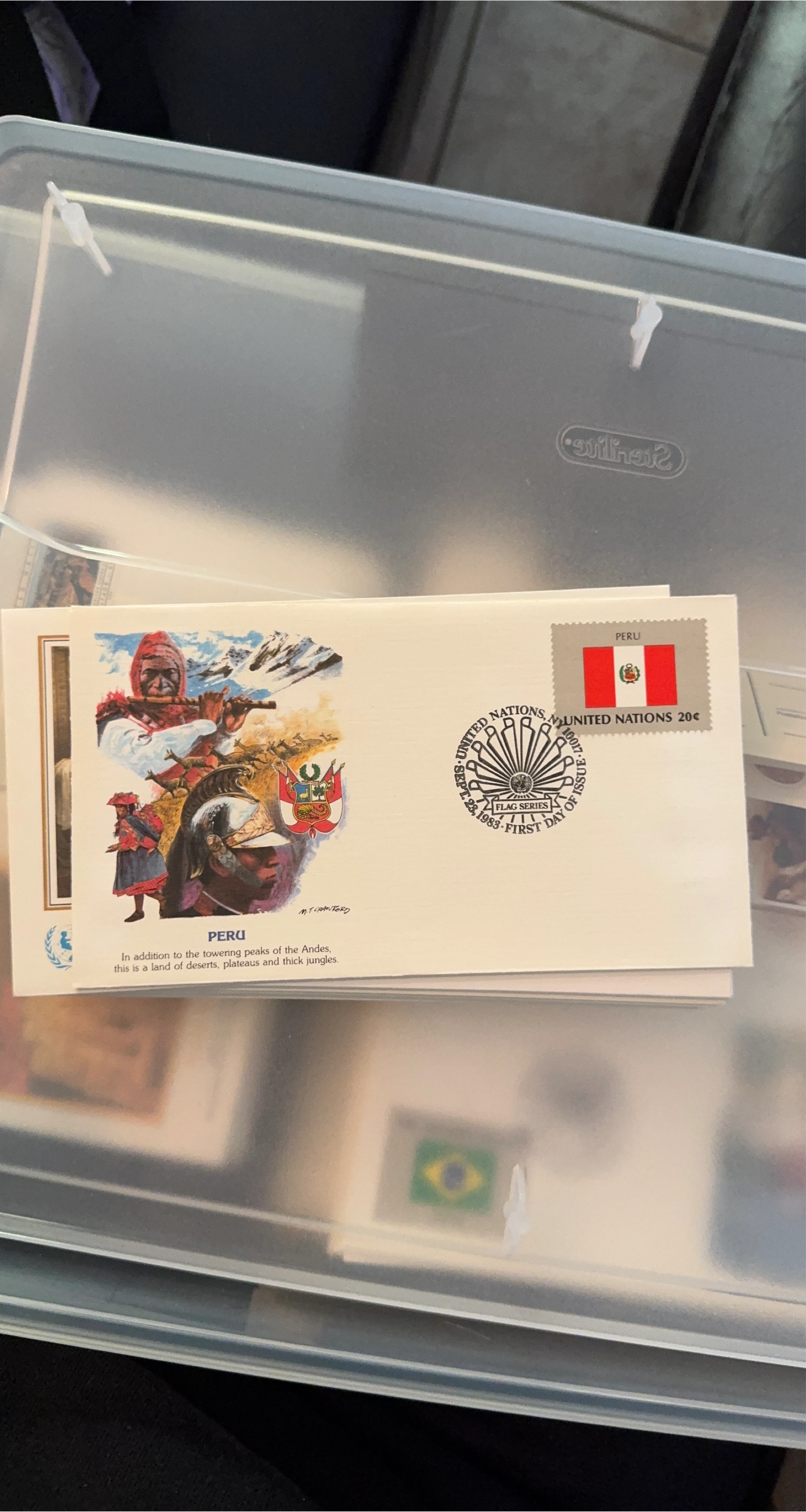 United Nations First Day Cover - Peru Flag Series 1983