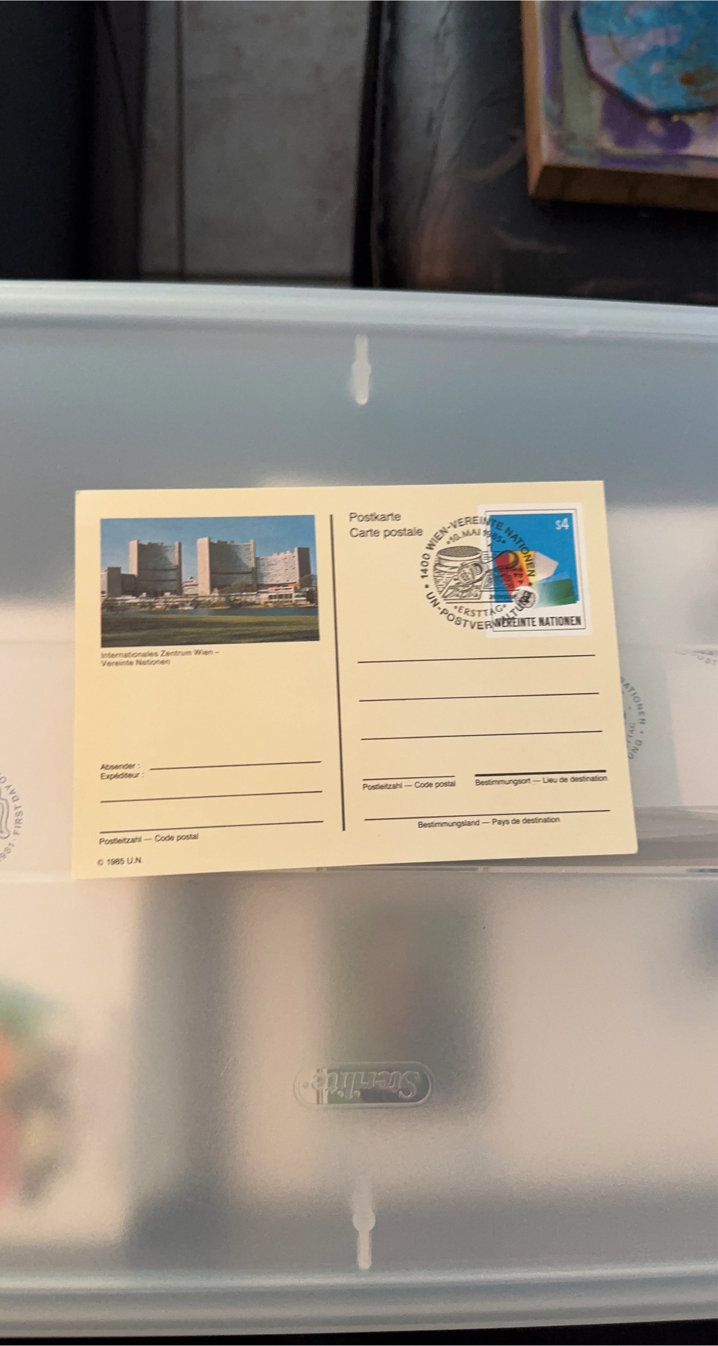 United Nations Vienna Postcard 1985