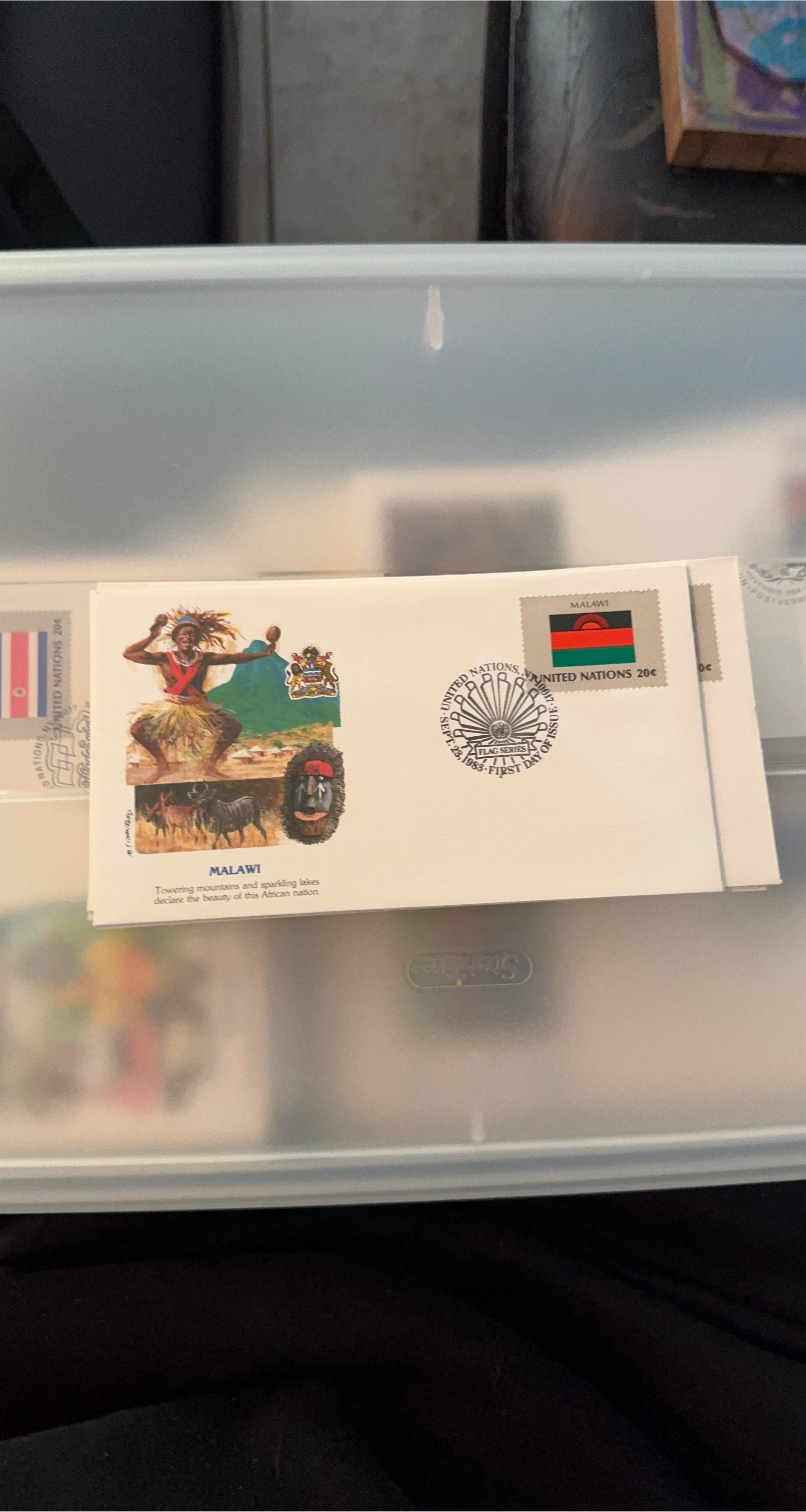United Nations First Day Cover - Malawi Flag Series 1983