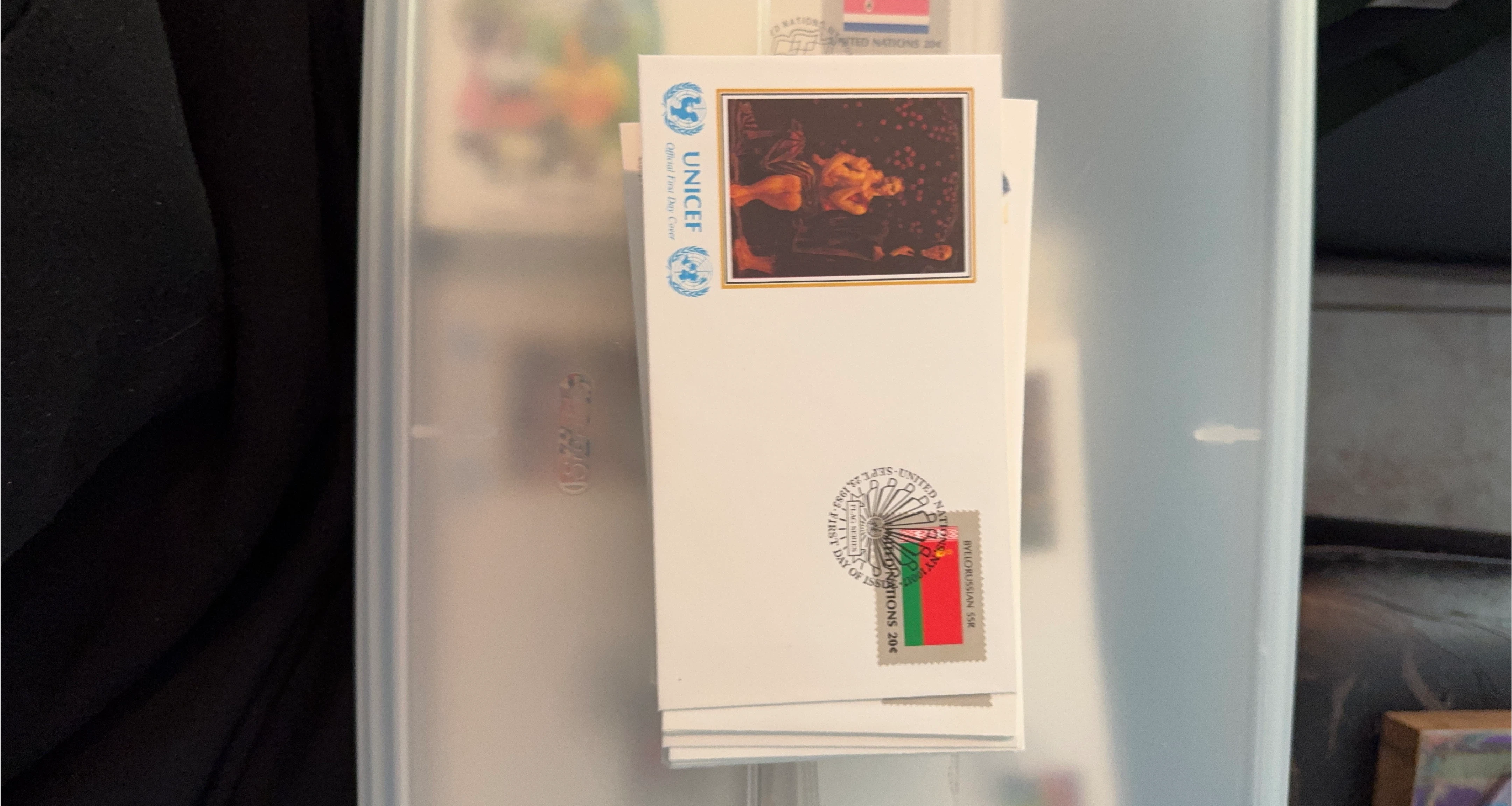 UNICEF Official First Day Cover - Byelorussian SSR Flag Series